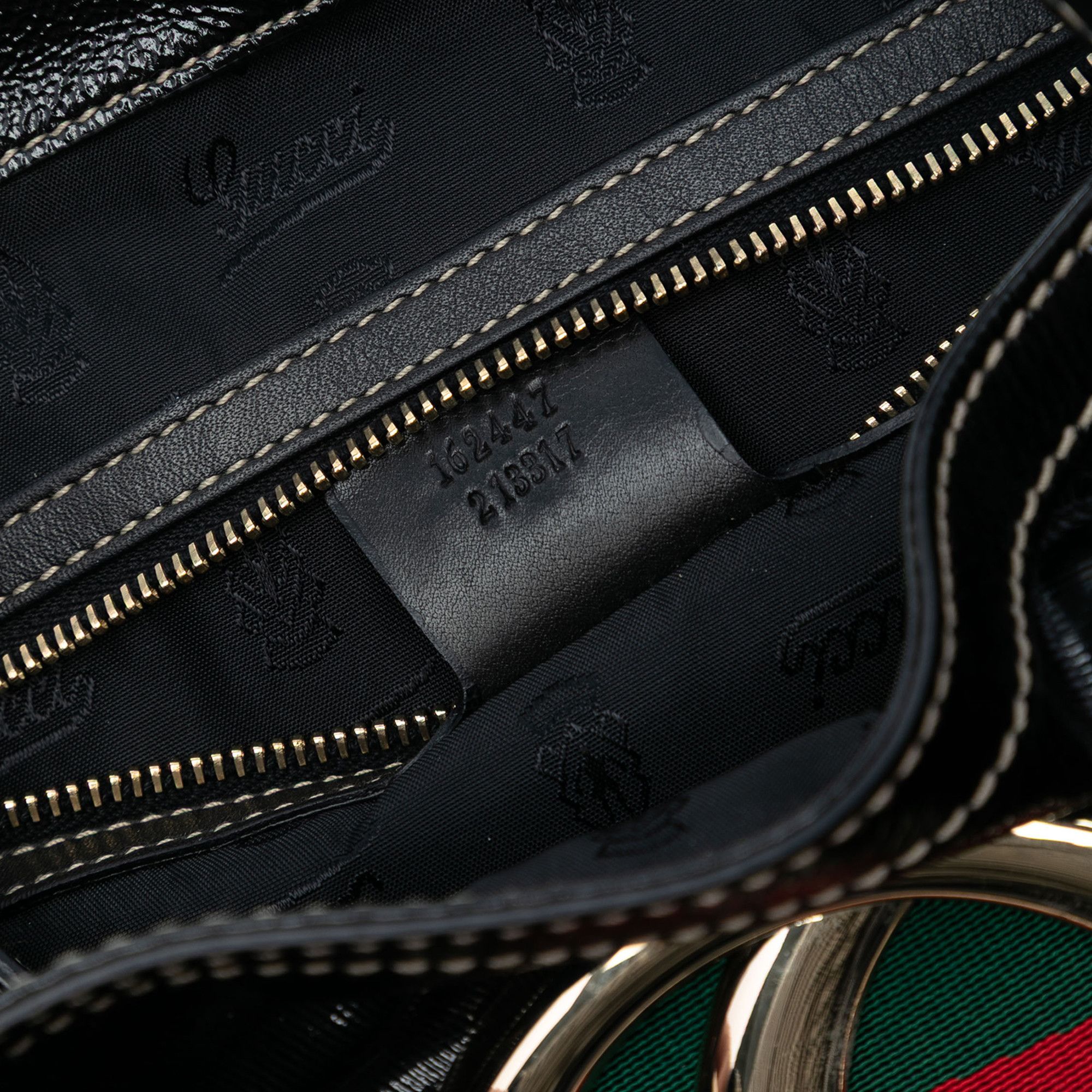 Gucci Gucci Patent Dialux Britt Web Tote Size ONE SIZE - 6 Thumbnail