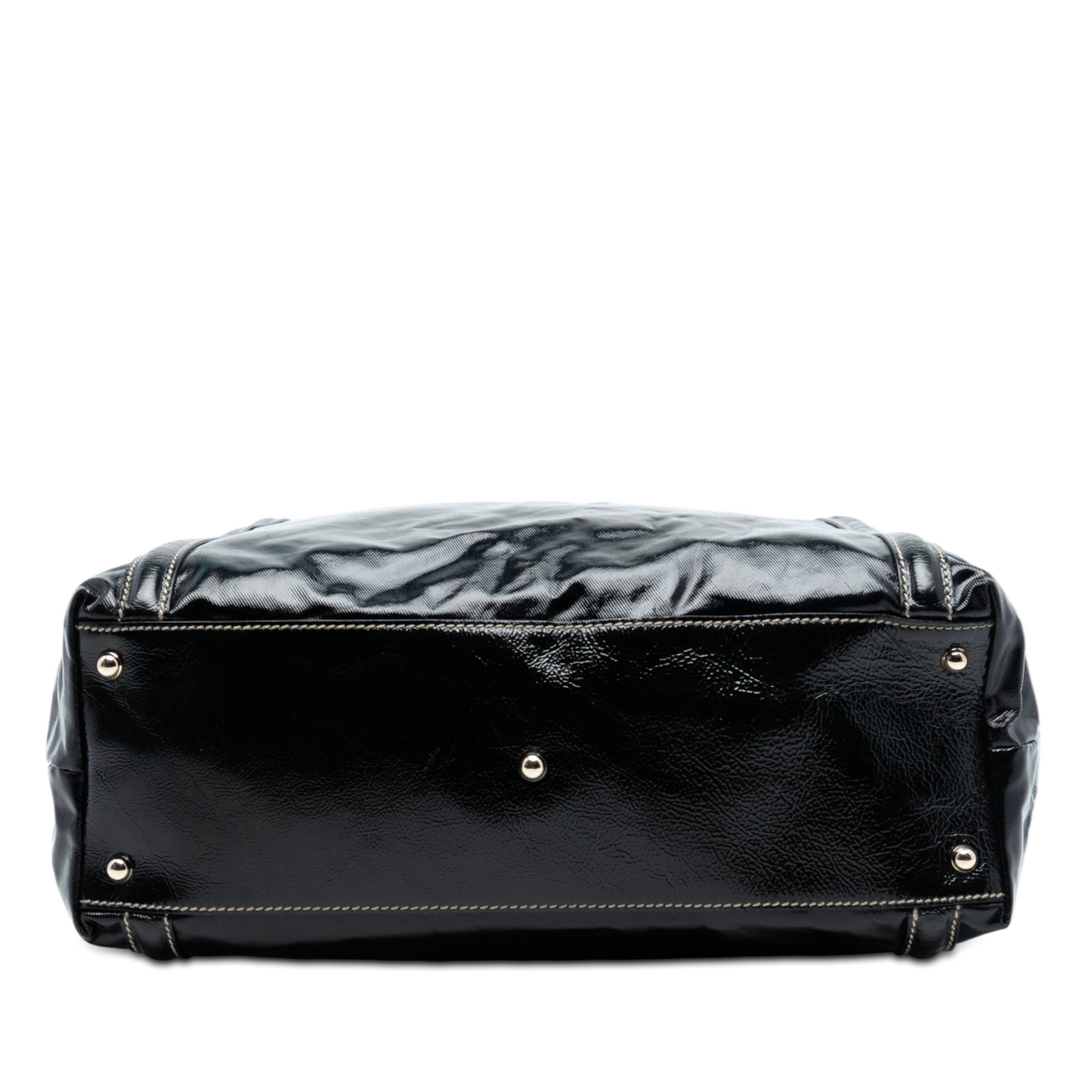 Gucci Gucci Patent Dialux Britt Web Tote Size ONE SIZE - 3 Thumbnail