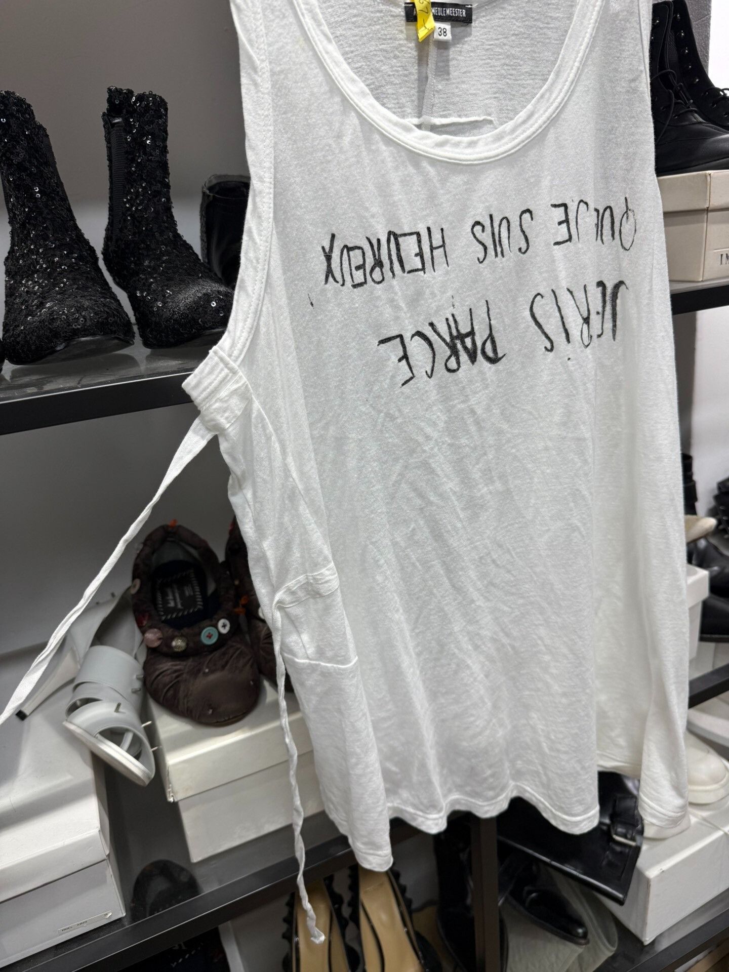 Ann Demeulemeester Ann Demeulemeester Logo Tank Top Size US S / EU 44-46 / 1 - 3 Thumbnail