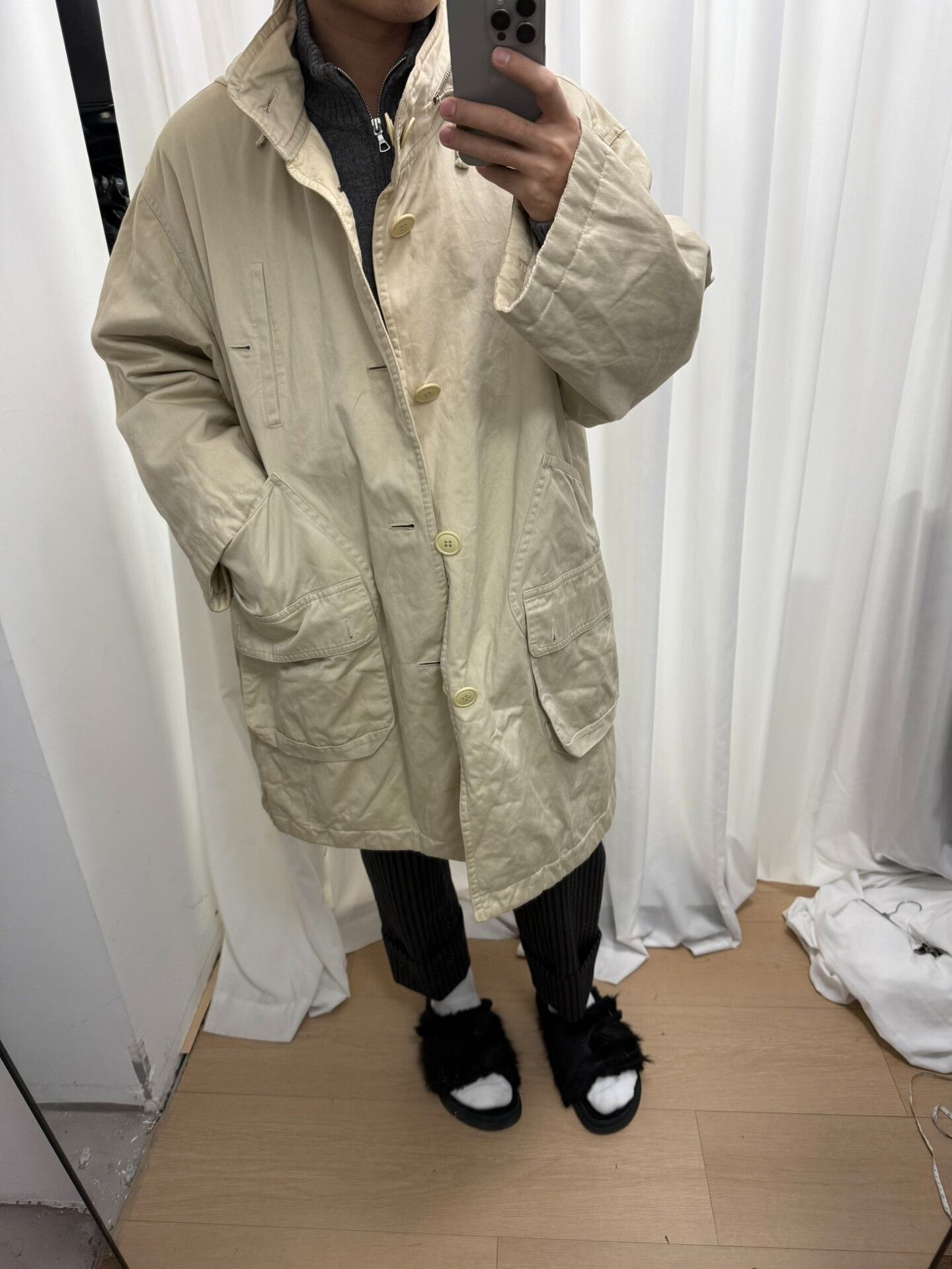Issey Miyake Issey Miyake Double-Sided Nylon Coat Size US L / EU 52-54 / 3 - 8 Thumbnail