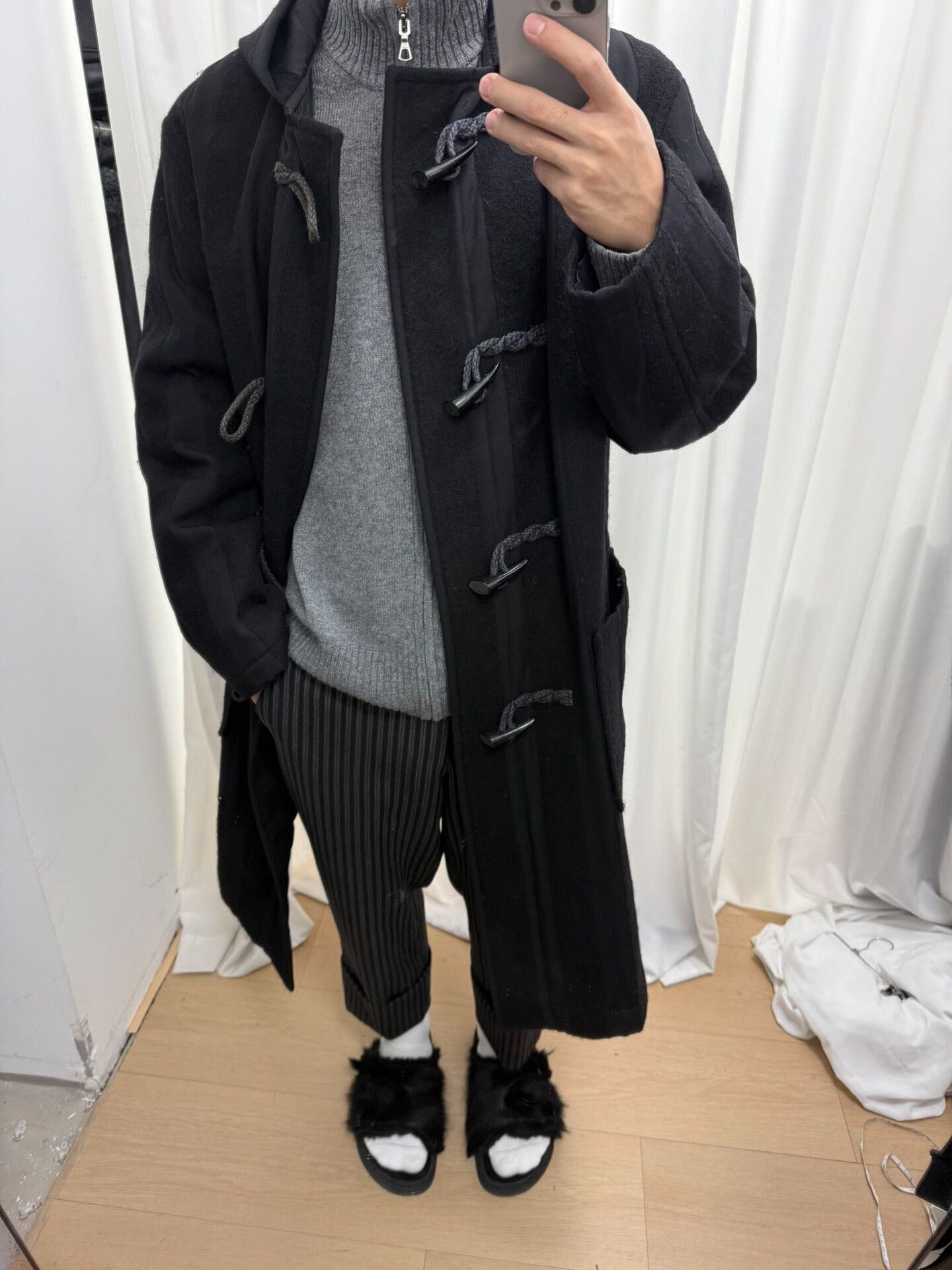 Yohji Yamamoto Yohji Yamamoto Striped Oversized Coat Size US M / EU 48-50 / 2 - 8 Thumbnail