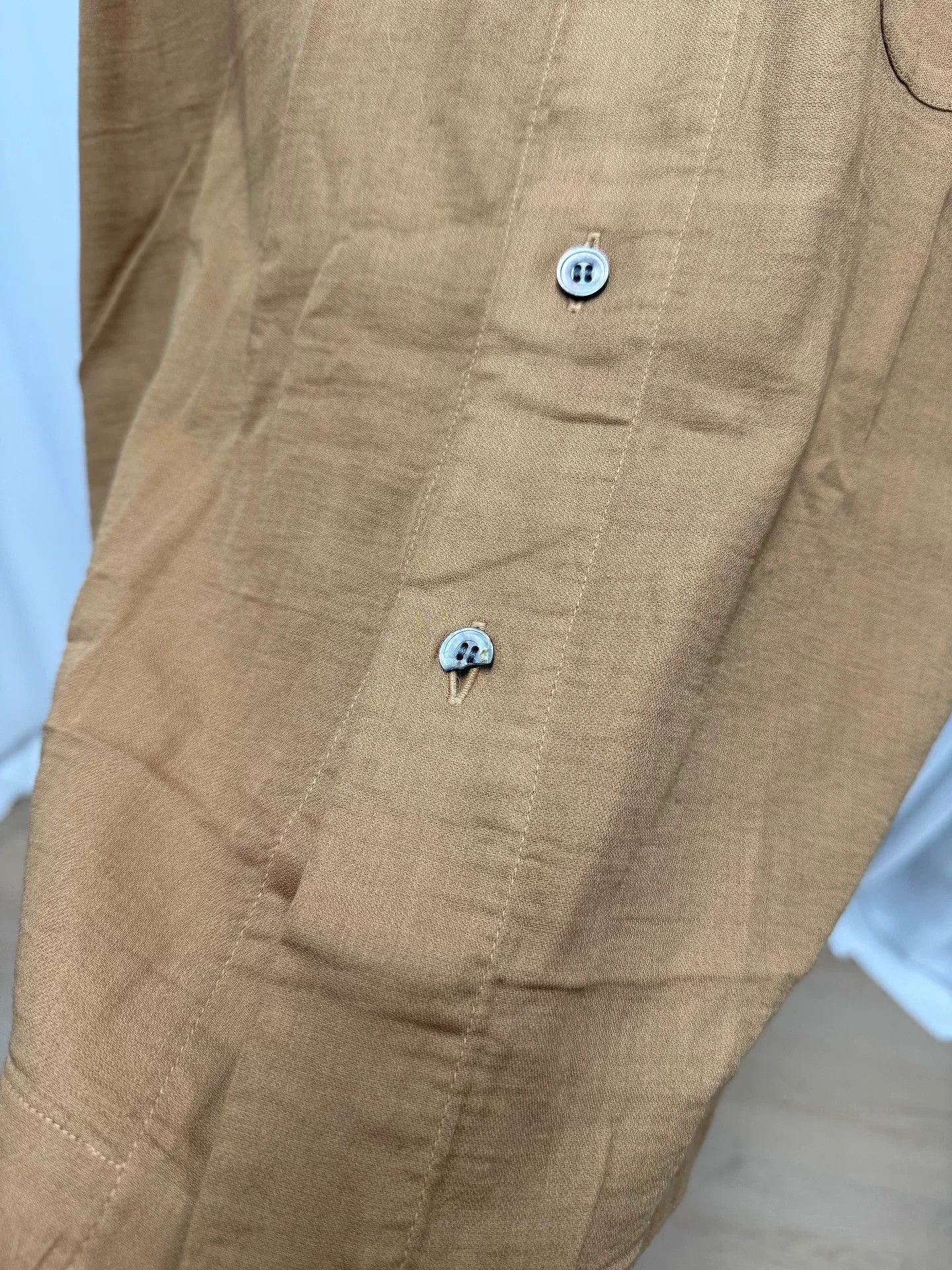 Issey Miyake Issey Miyake Striped Shirt in Brown Size US M / EU 48-50 / 2 - 4 Thumbnail