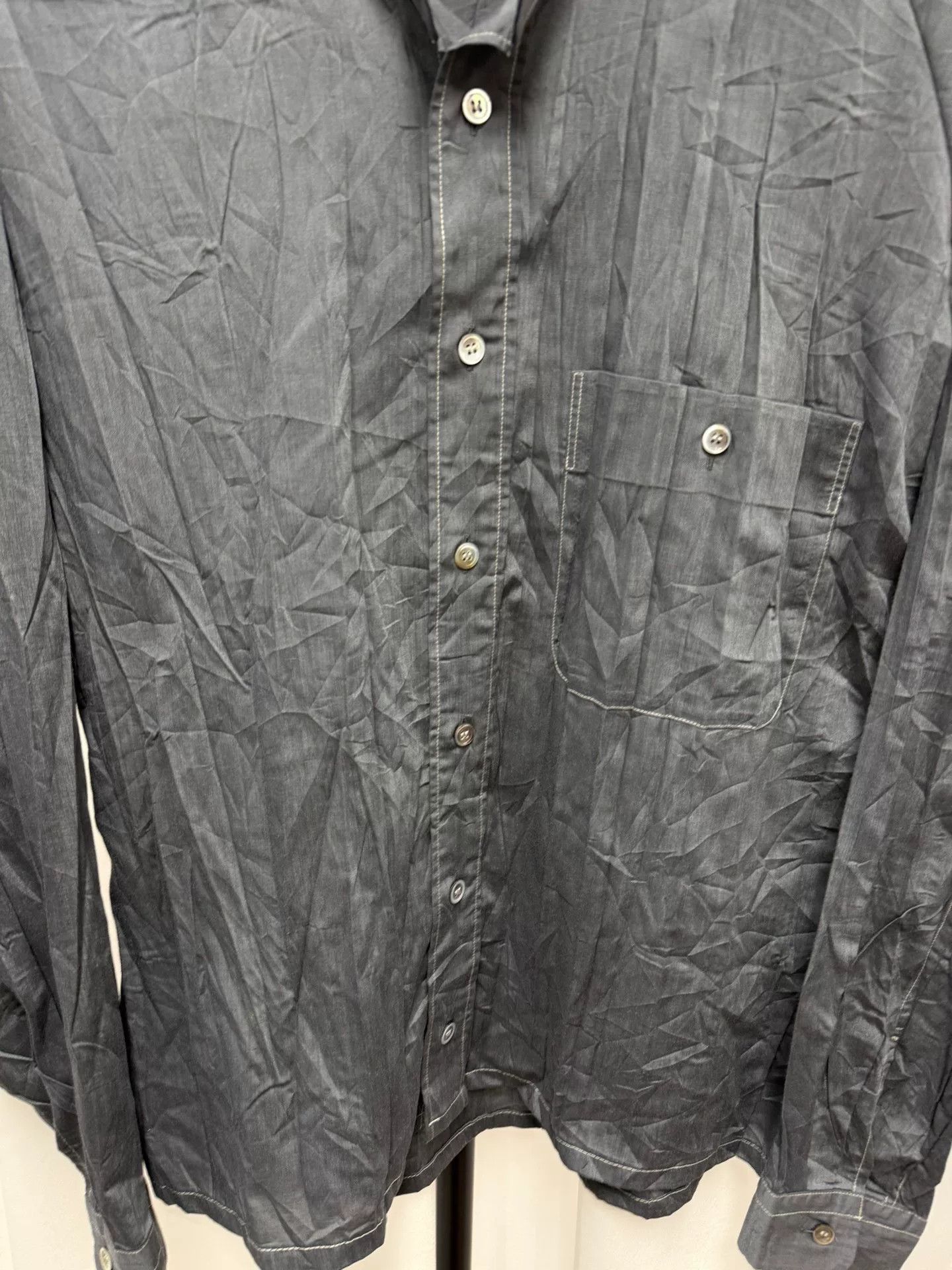 Issey Miyake Issey Miyake Striped Pleated Shirt Size US M / EU 48-50 / 2 - 3 Thumbnail