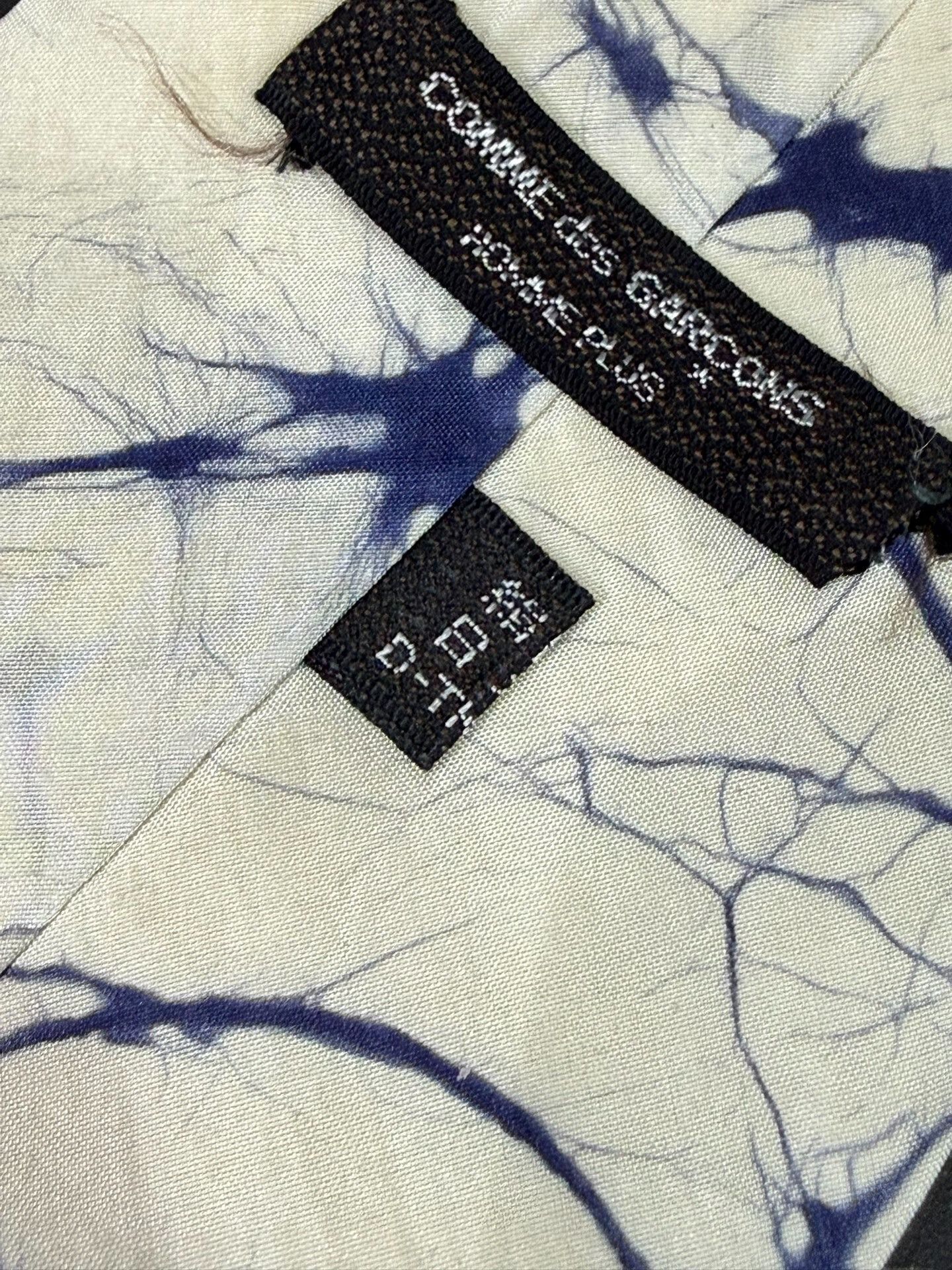 Comme des Garcons Comme des Garcons Blue Printed Silk Tie Size ONE SIZE - 5 Thumbnail