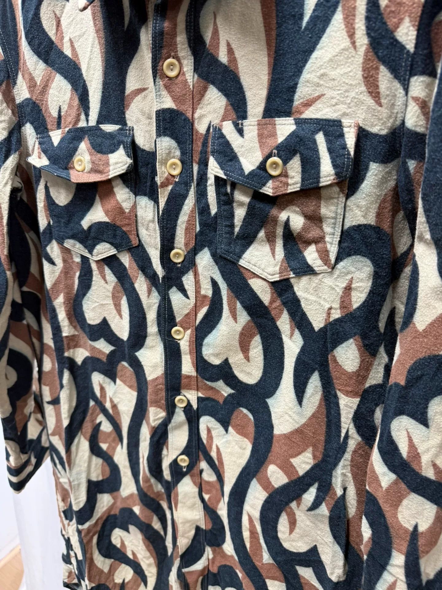 Comme des Garcons Artistic Pocket Shirt in Wool Blend Size US M / EU 48-50 / 2 - 4 Thumbnail