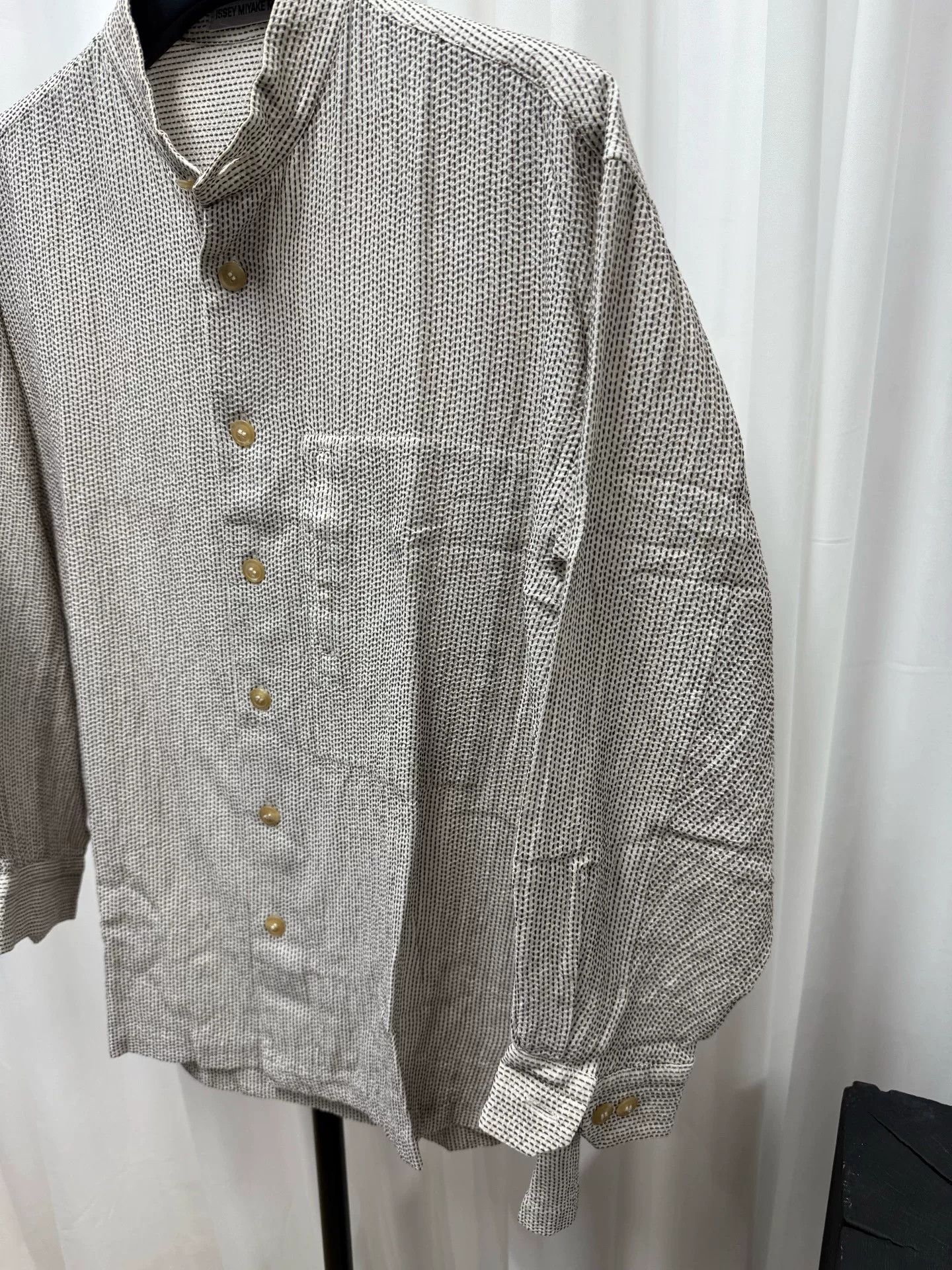 Issey Miyake Issey Miyake Striped Button-Up Shirt Size US M / EU 48-50 / 2 - 2 Thumbnail