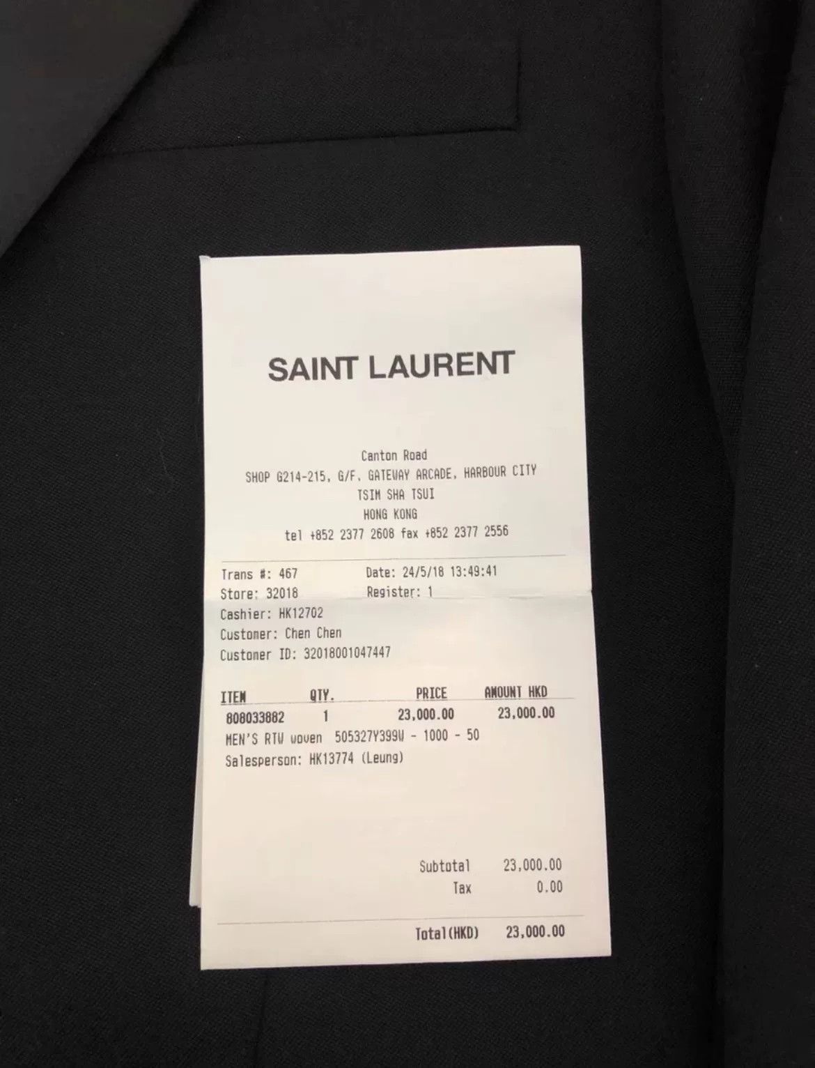 Saint Laurent Paris Saint Laurent Black Jacket Size 50 Size US M / EU 48-50 / 2 - 4 Thumbnail