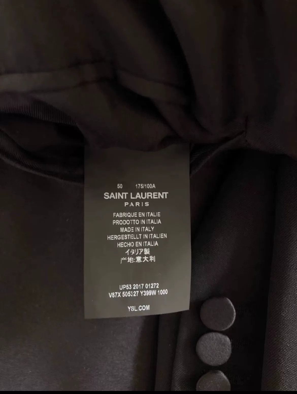 Saint Laurent Paris Saint Laurent Black Jacket Size 50 Size US M / EU 48-50 / 2 - 3 Thumbnail