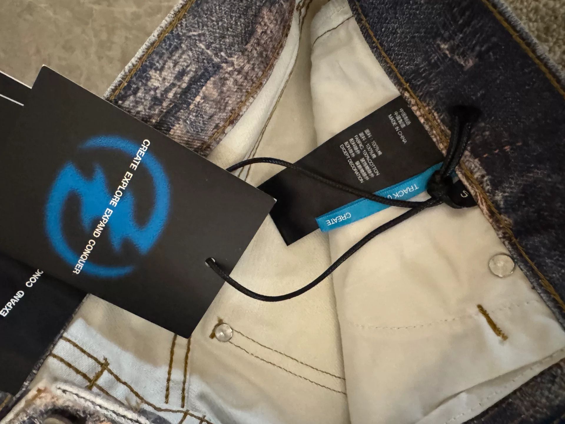 CEJ Digital Boro Denim Pants Loose Fit Size 26" / US 2 / IT 38 - 3 Thumbnail