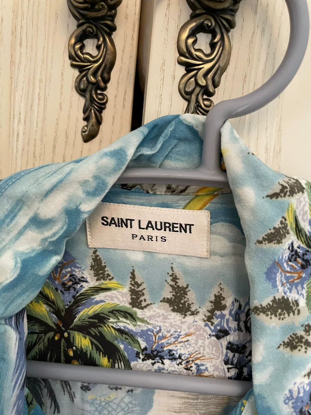 Saint Laurent Paris Saint Laurent Floral Short Sleeve Shirt Size US S / EU 44-46 / 1 - 3 Thumbnail