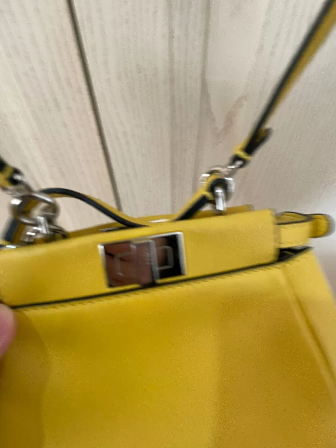 Fendi Fendi Peekaboo Mini Yellow Handbag Size ONE SIZE - 3 Thumbnail