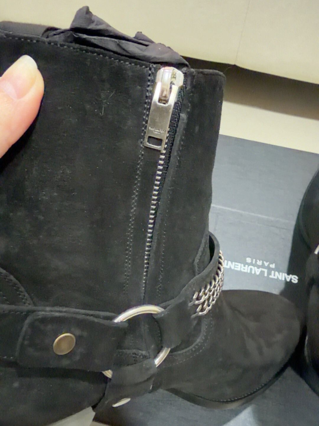 Saint Laurent Paris Saint Laurent Black Chain Chelsea Boots Size US 10 / EU 43 - 3 Thumbnail