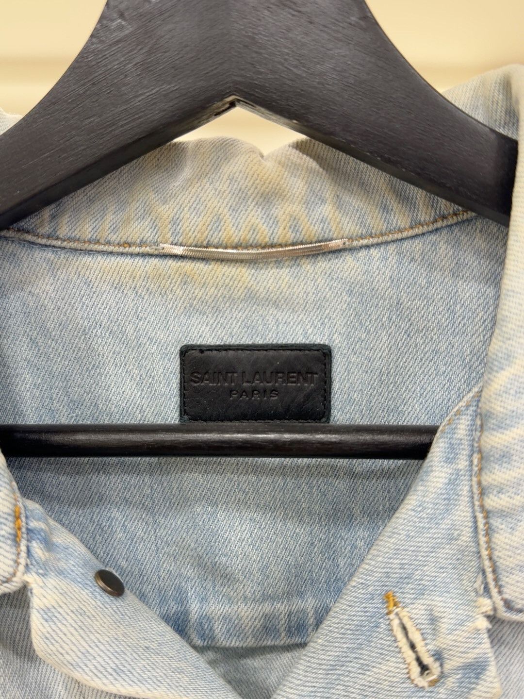 Saint Laurent Paris Saint Laurent Denim Jacket Size M Size US M / EU 48-50 / 2 - 2 Thumbnail