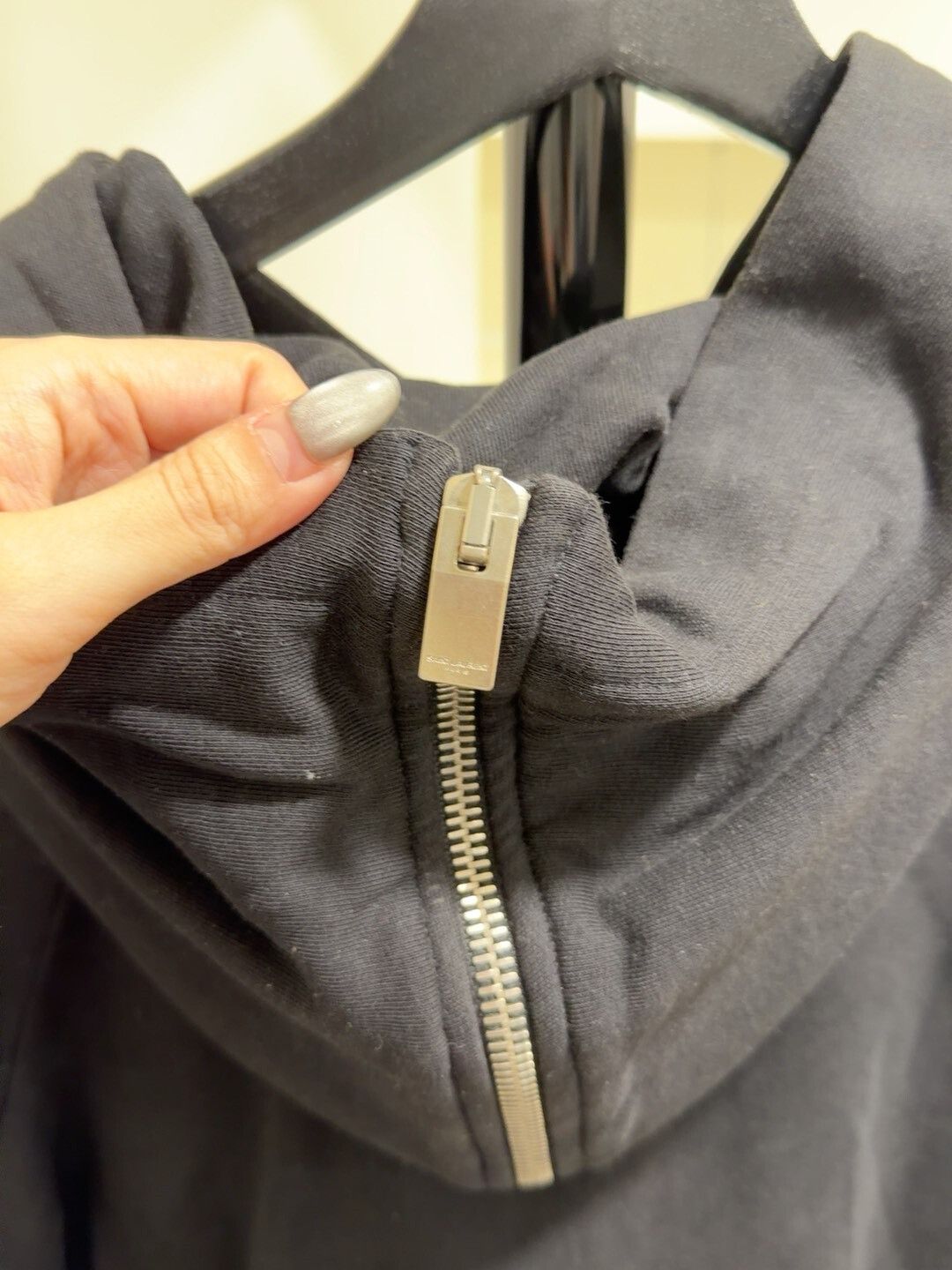 Saint Laurent Paris Saint Laurent Black Leather Sleeve Sweatshirt Size US L / EU 52-54 / 3 - 5 Thumbnail
