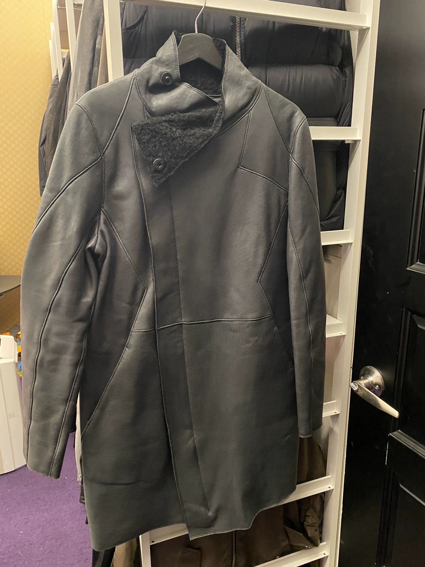 Undercover Stylish Black Leather Jacket Size US M / EU 48-50 / 2 - 5 Thumbnail