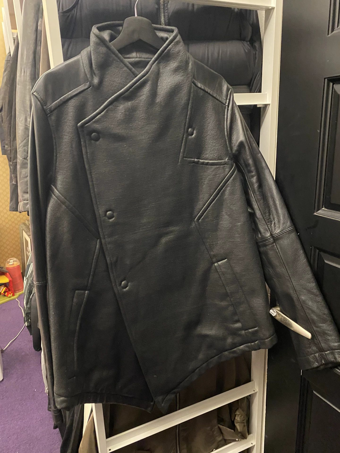 Undercover Stylish Black Leather Jacket Size US M / EU 48-50 / 2 - 6 Thumbnail