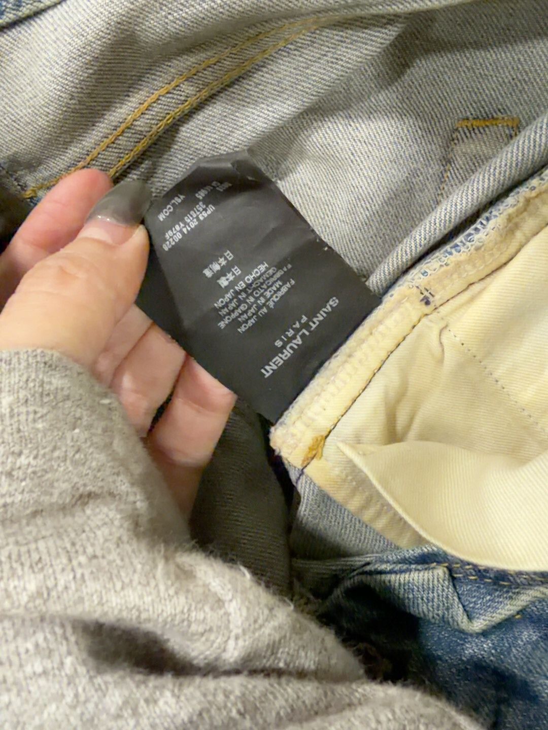 Saint Laurent Paris Saint Laurent Distressed Denim Pants Size 31 Size US 31 - 4 Thumbnail