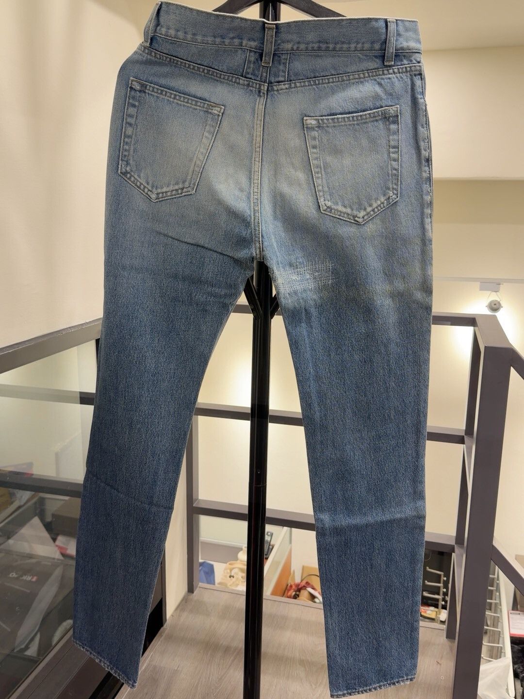 Saint Laurent Paris Saint Laurent Distressed Denim Jeans Size US 30 / EU 46 - 2 Thumbnail