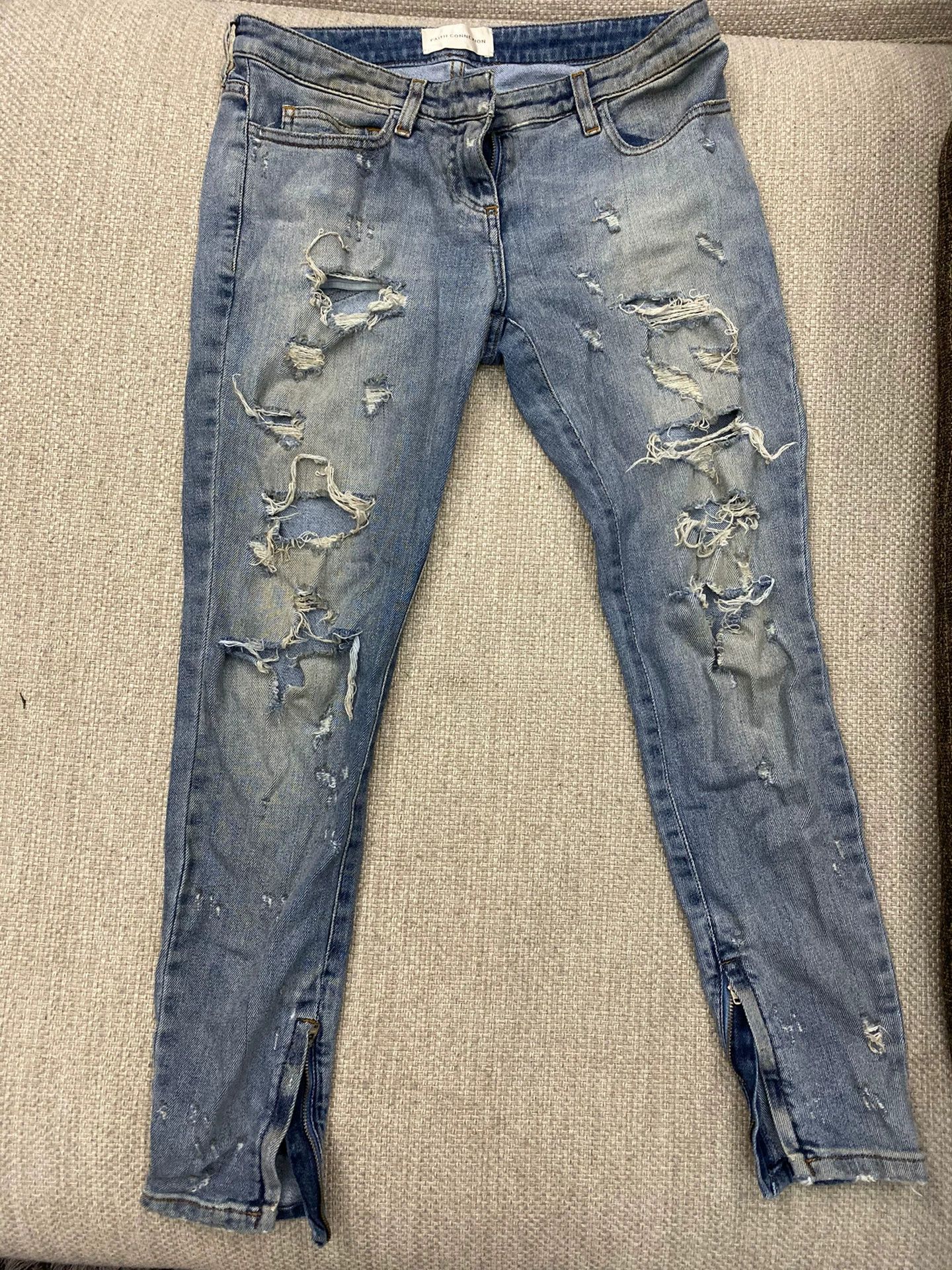 Faith Connexion SLP Women's Distressed Denim Jeans for Sale Size 29" - 4 Thumbnail