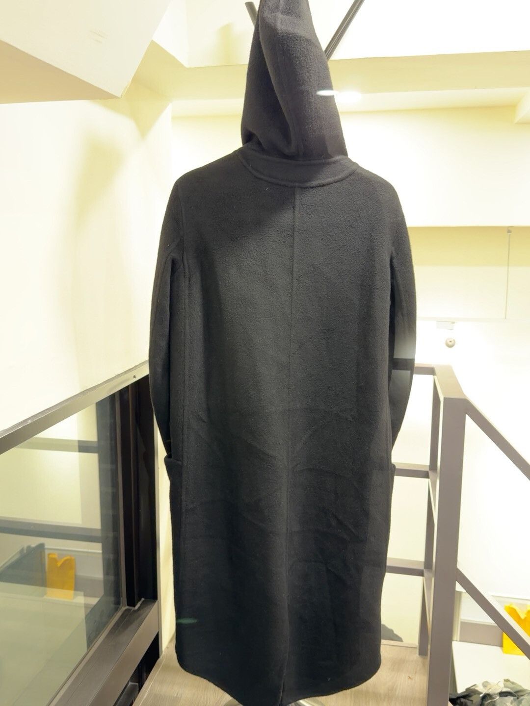 Rick Owens Drkshdw Rick Owens Black Wool Hooded Coat Size US S / EU 44-46 / 1 - 2 Thumbnail