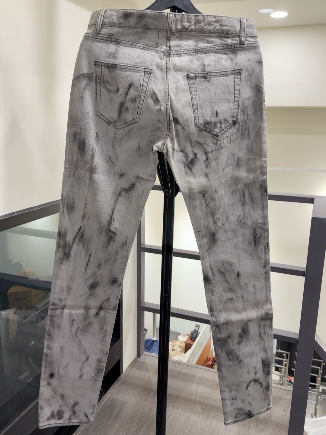 Saint Laurent Paris Saint Laurent Tie-Dye Denim Pants Size US 31 - 2 Thumbnail