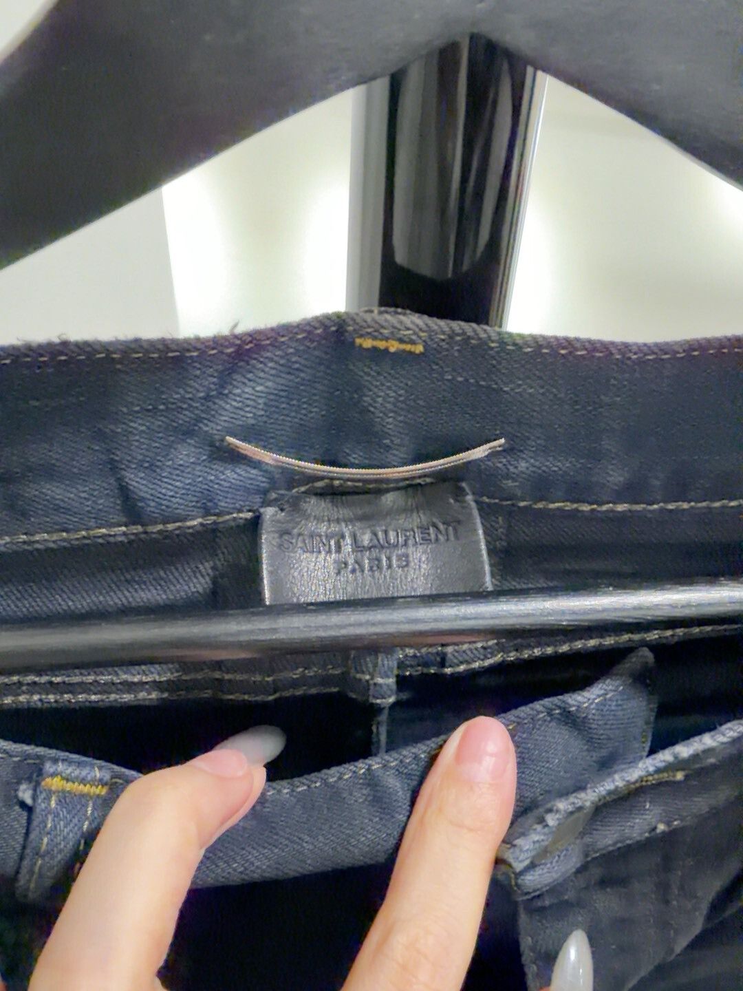 Saint Laurent Paris Saint Laurent Black Slim Fit Jeans Size US 33 - 3 Thumbnail