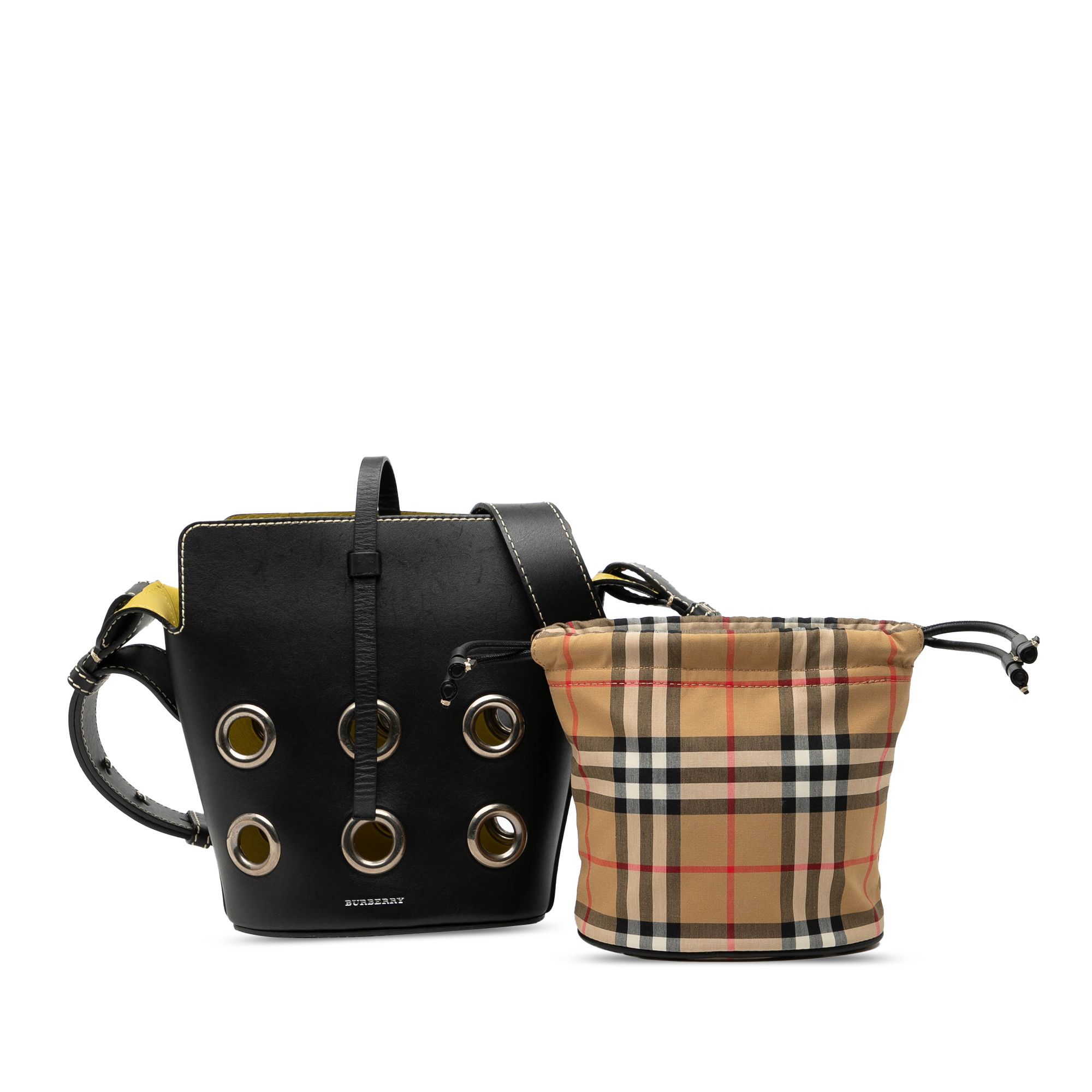 Burberry Burberry Mini Leather Grommet Bucket Bag Size ONE SIZE - 8 Thumbnail