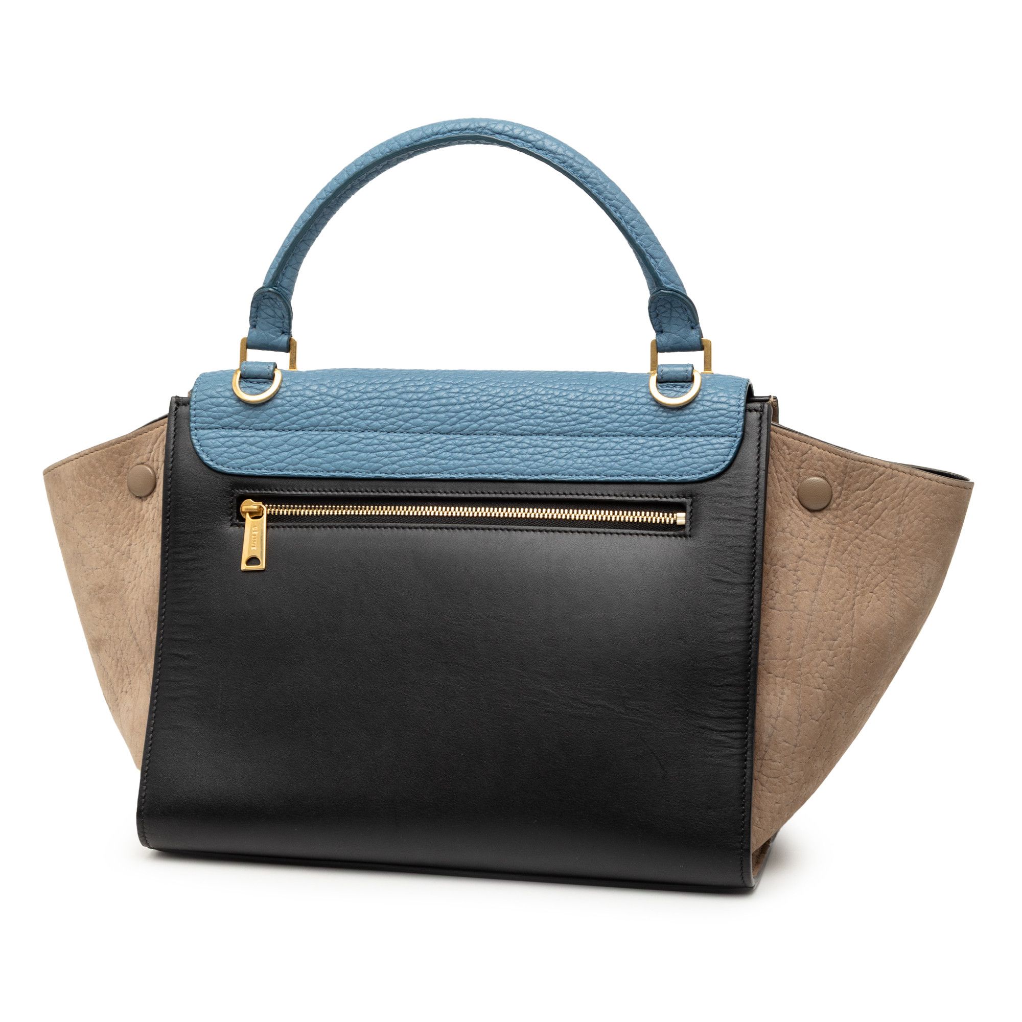 Celine Celine Small Tricolor Leather Trapeze Satchel Size ONE SIZE - 2 Thumbnail