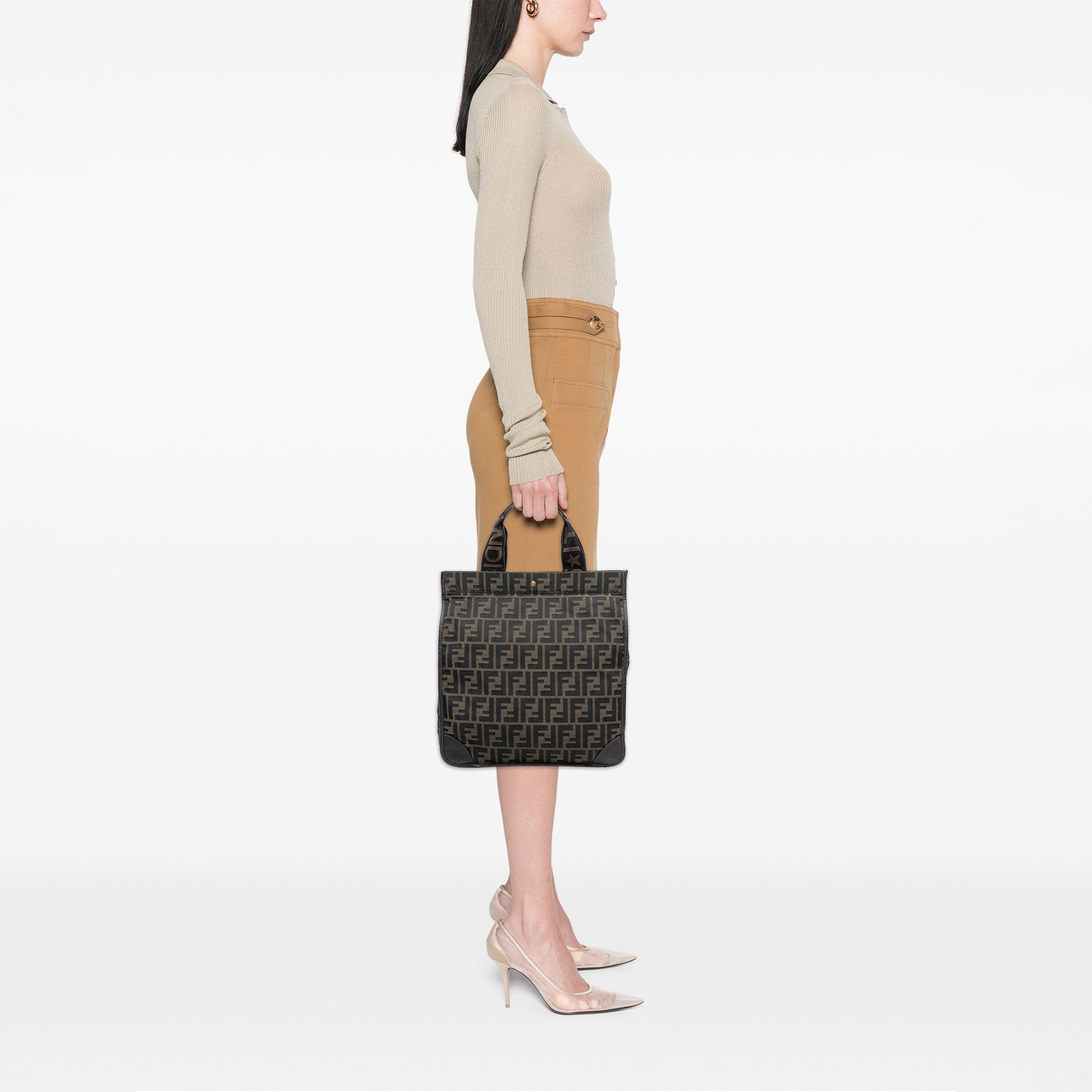 Fendi Fendi Zucca Canvas Shopping Tote Size ONE SIZE - 6 Thumbnail