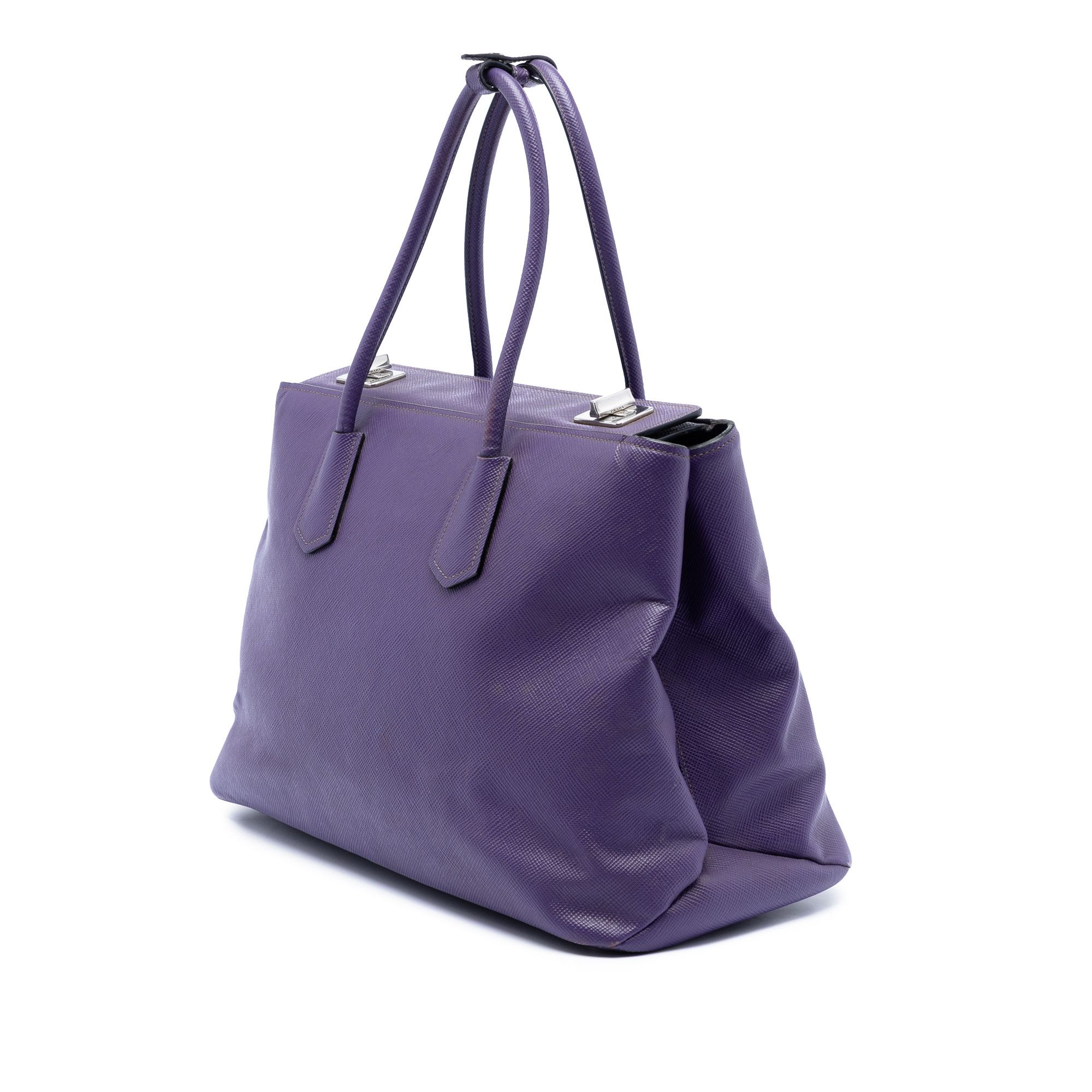 Prada Prada Saffiano Cuir Turnlock Twin Satchel Size ONE SIZE - 2 Thumbnail