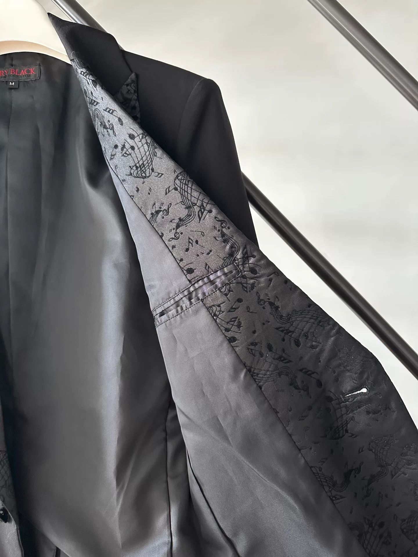 Japanese Brand Jury Black Tailored Velvet Note Jacket Size US M / EU 48-50 / 2 - 6 Thumbnail
