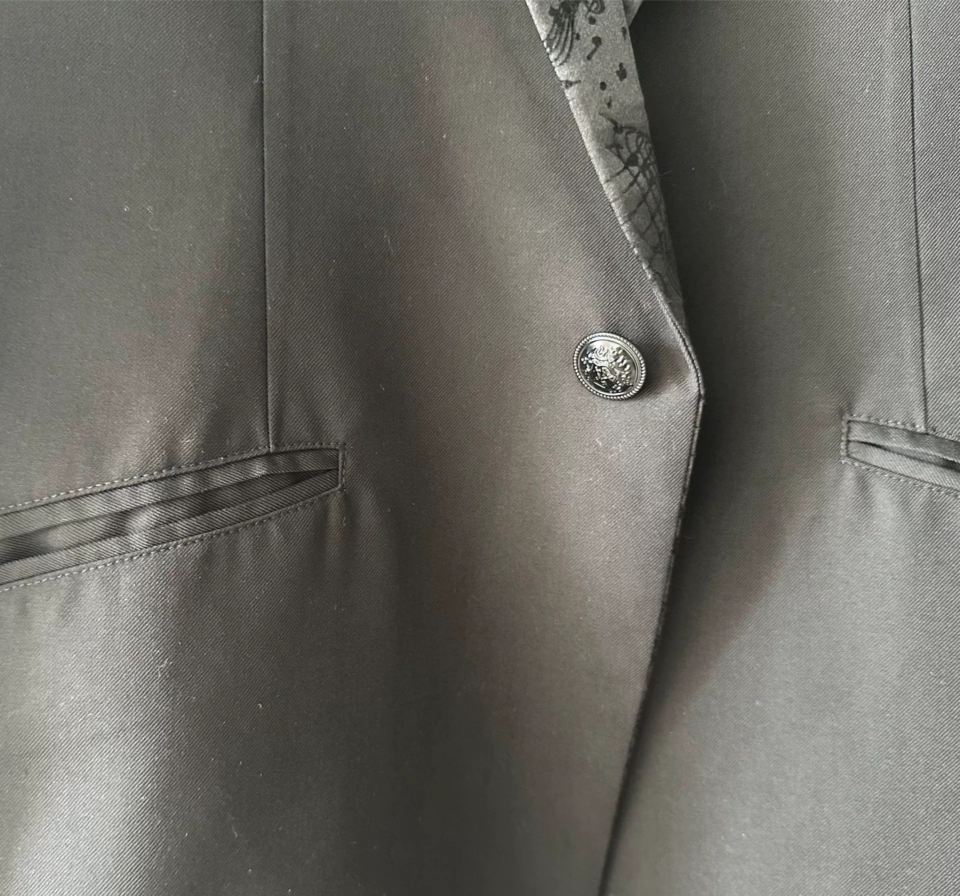 Japanese Brand Jury Black Tailored Velvet Note Jacket Size US M / EU 48-50 / 2 - 8 Thumbnail