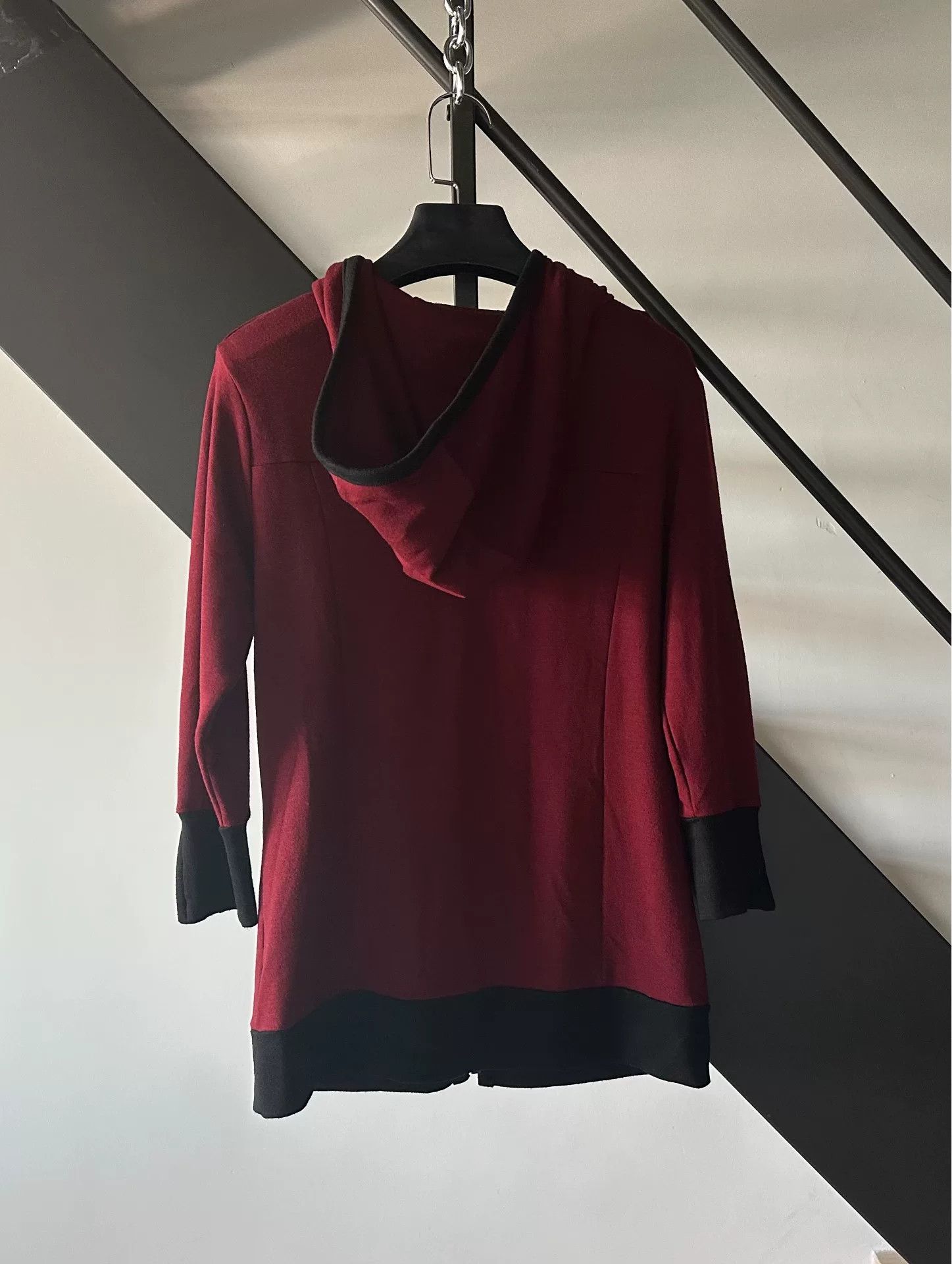 Japanese Brand Black and Red Hooded Sweatshirt Size S / US 4 / IT 40 - 4 Thumbnail