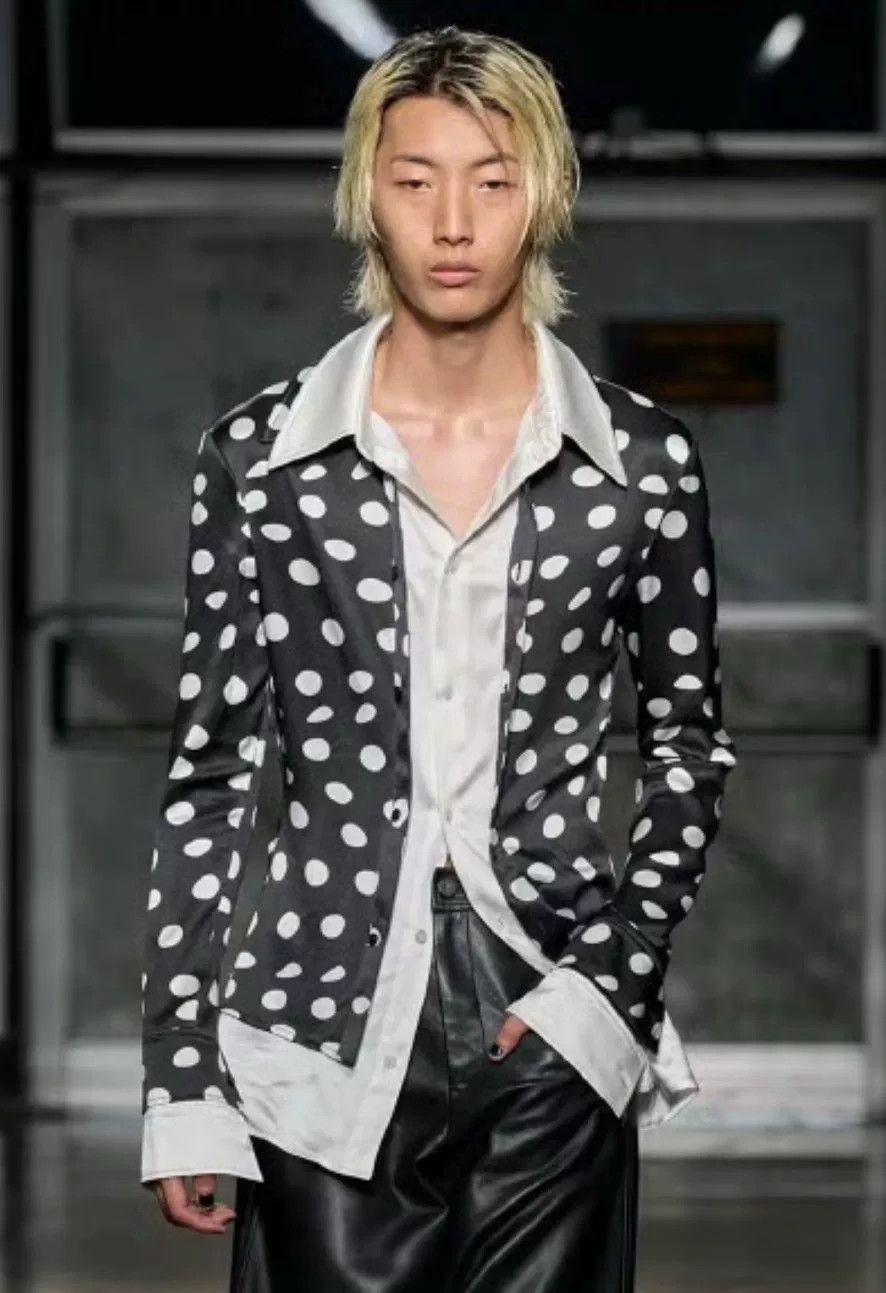 Japanese Brand Jury Black Polka Dot Shirt Size US L / EU 52-54 / 3 - 7 Thumbnail