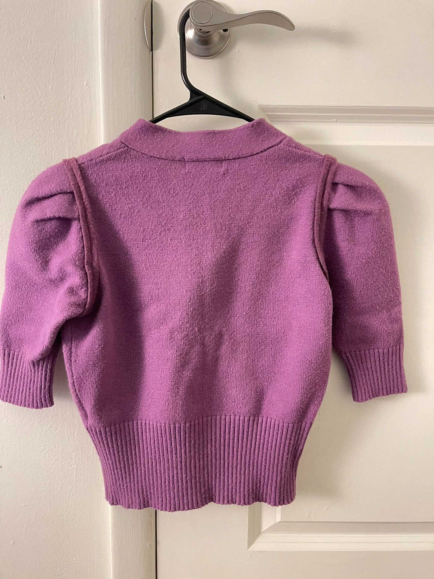 Japanese Brand Short Purple Knit Sweater Size S Size S / US 4 / IT 40 - 2 Thumbnail