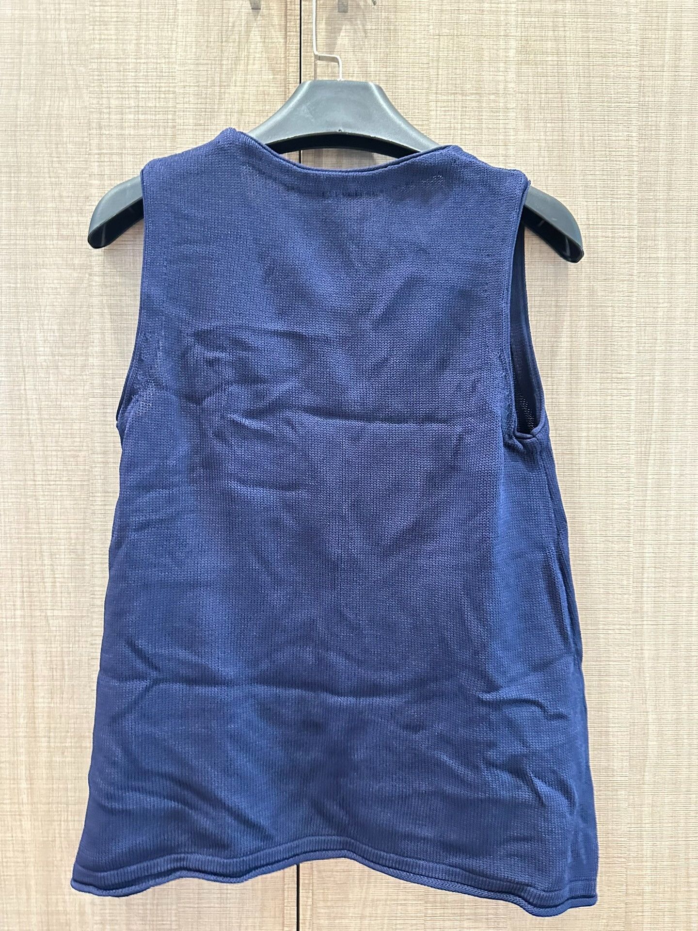 Japanese Brand Deepmoss Navy Knit Vest Size One Size S / US 4 / IT 40 - 4 Thumbnail