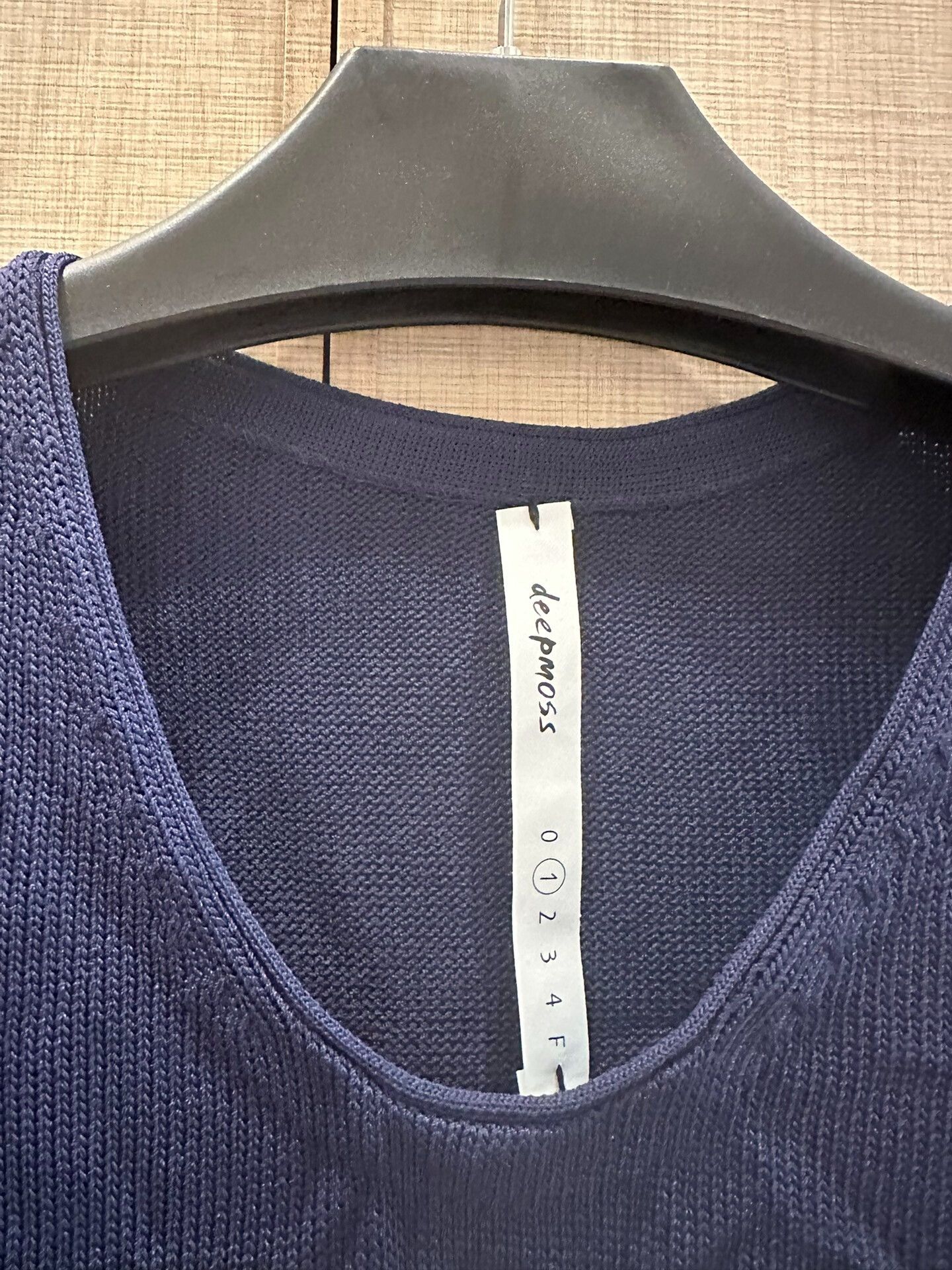 Japanese Brand Deepmoss Navy Knit Vest Size One Size S / US 4 / IT 40 - 3 Thumbnail