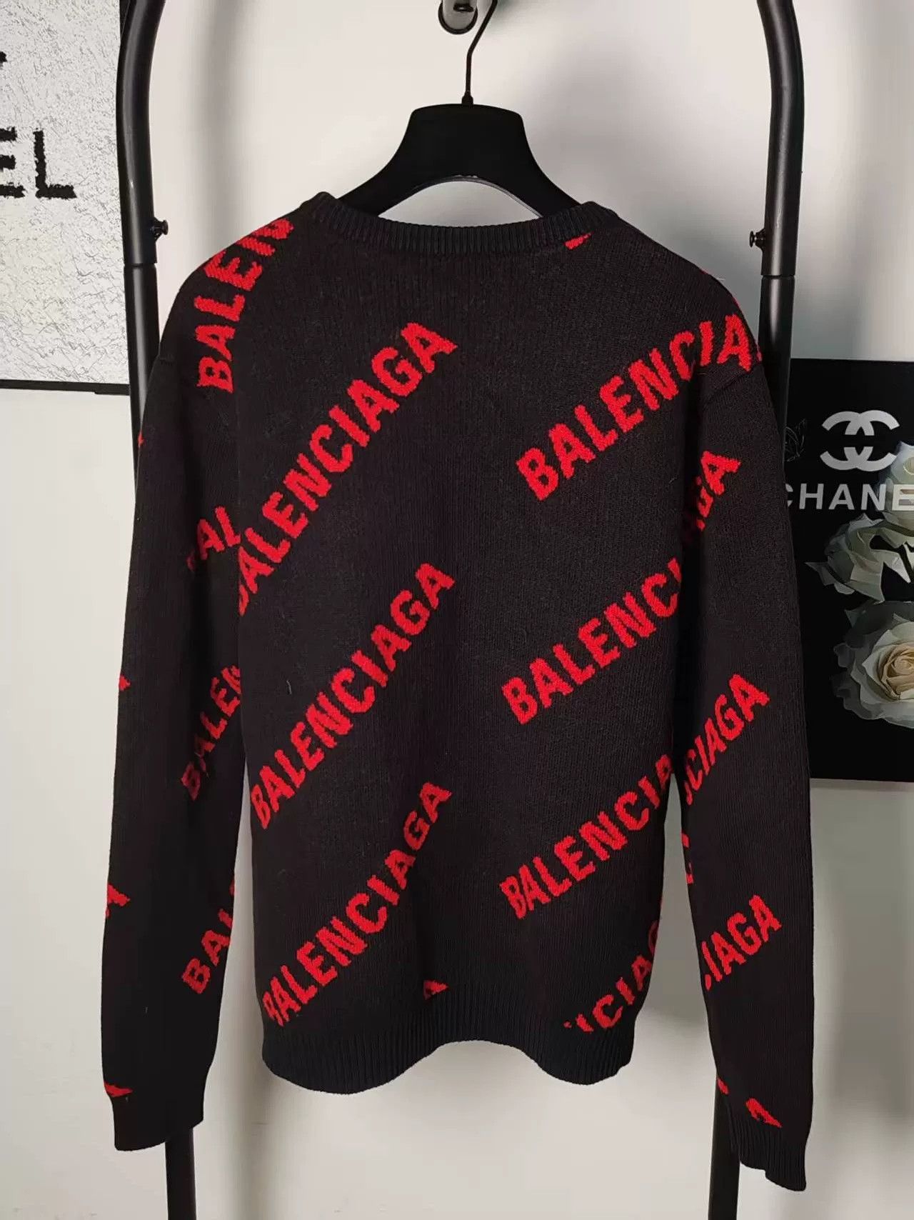 Balenciaga Balenciaga Printed Knitted Sweater Size US M / EU 48-50 / 2 - 2 Thumbnail