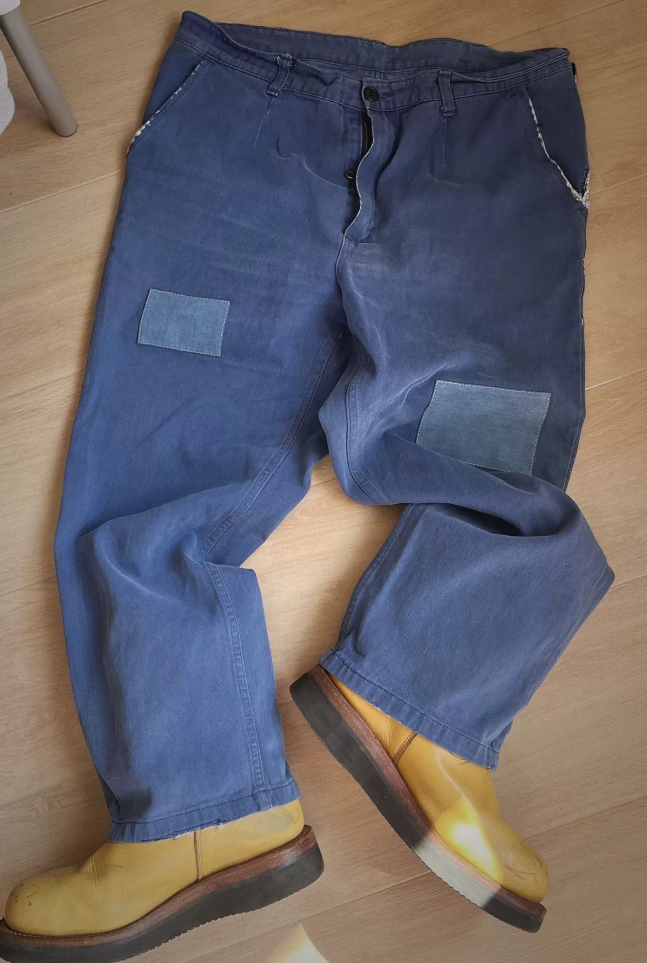 Vintage Vintage Blue Utility Pants with Patches Size US 34 / EU 50 - 2 Thumbnail