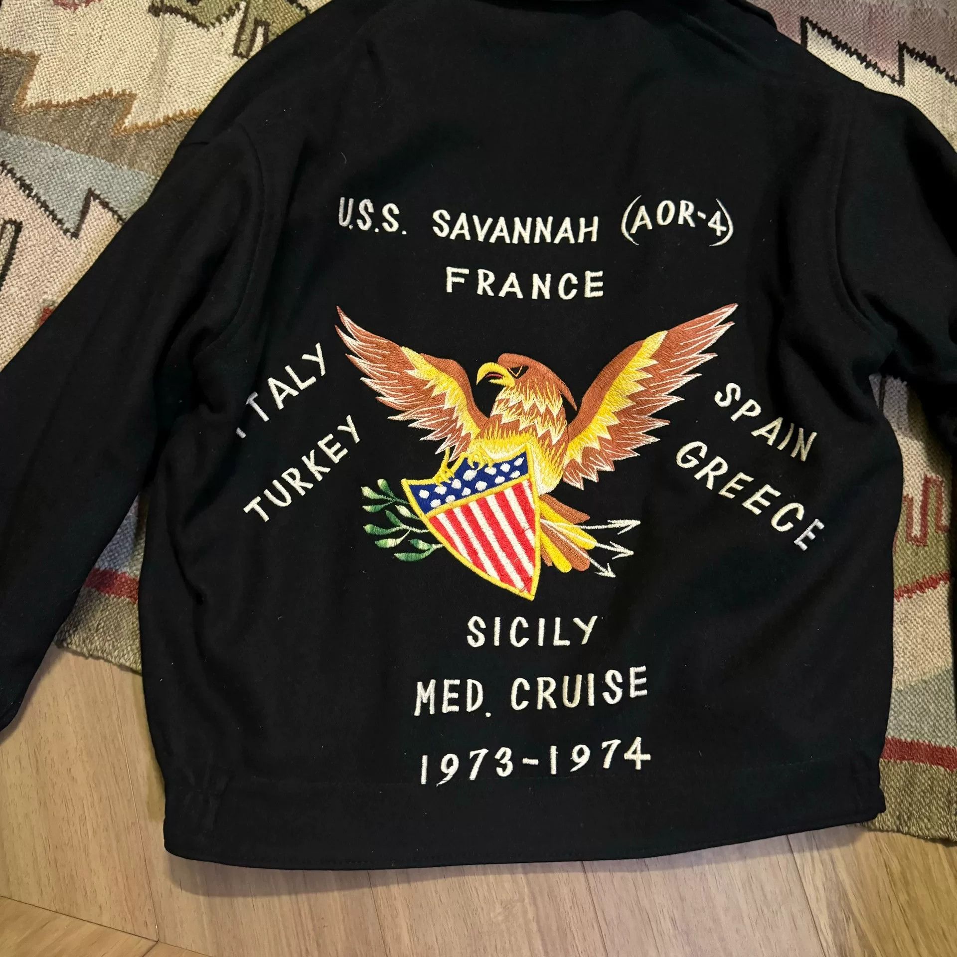 Vintage Vintage 70s Sukajan Black Jacket Size US M / EU 48-50 / 2 - 3 Thumbnail