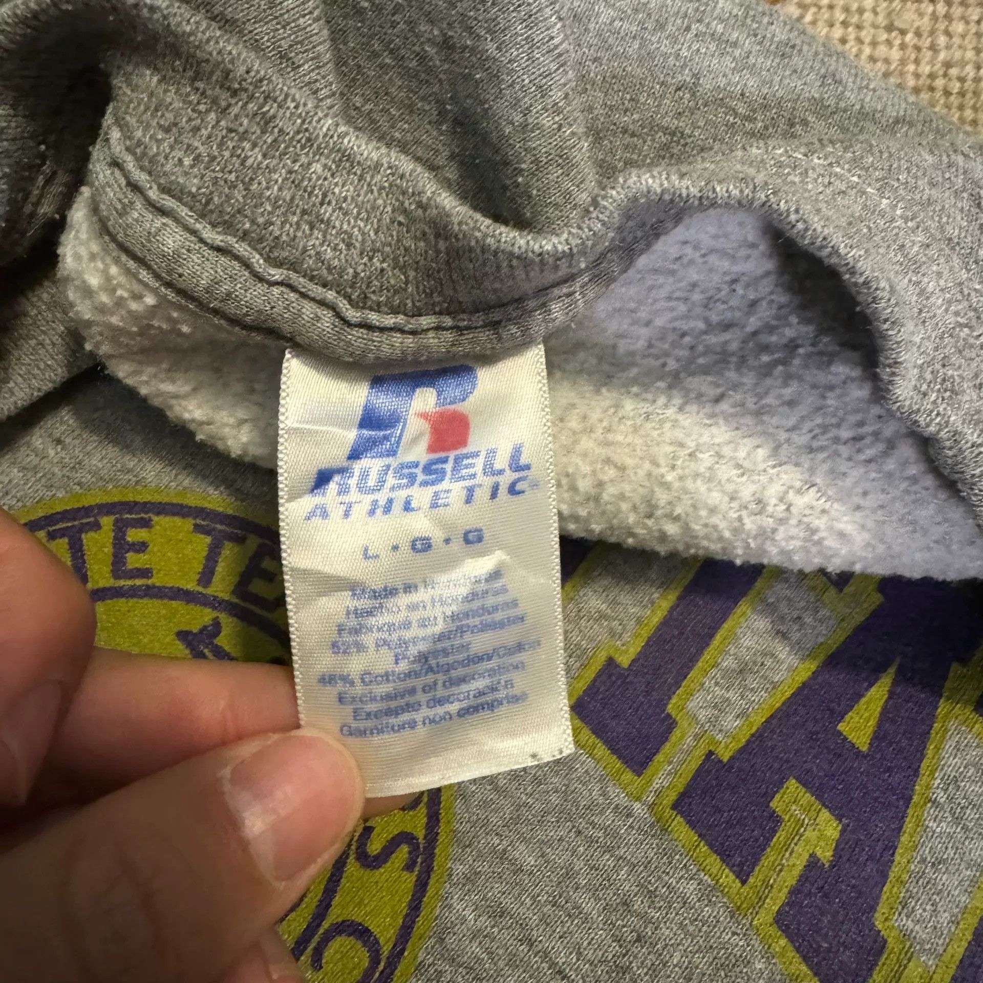 Vintage Vintage 80s Russell Athletic Gray Sweatshirt Size US L / EU 52-54 / 3 - 4 Thumbnail