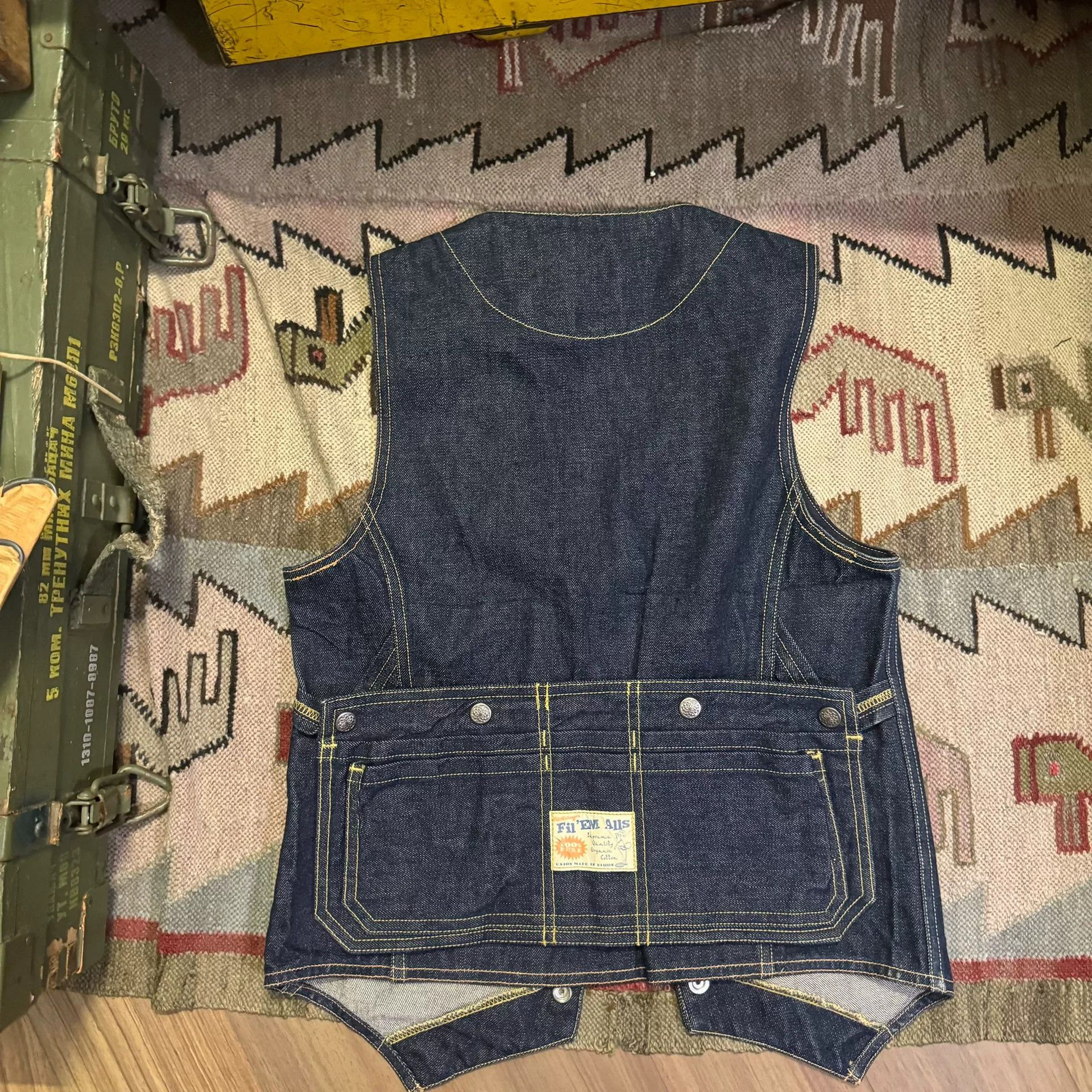 Vintage Vintage Japanese Denim Vest Fil'em Alls Size US M / EU 48-50 / 2 - 3 Thumbnail