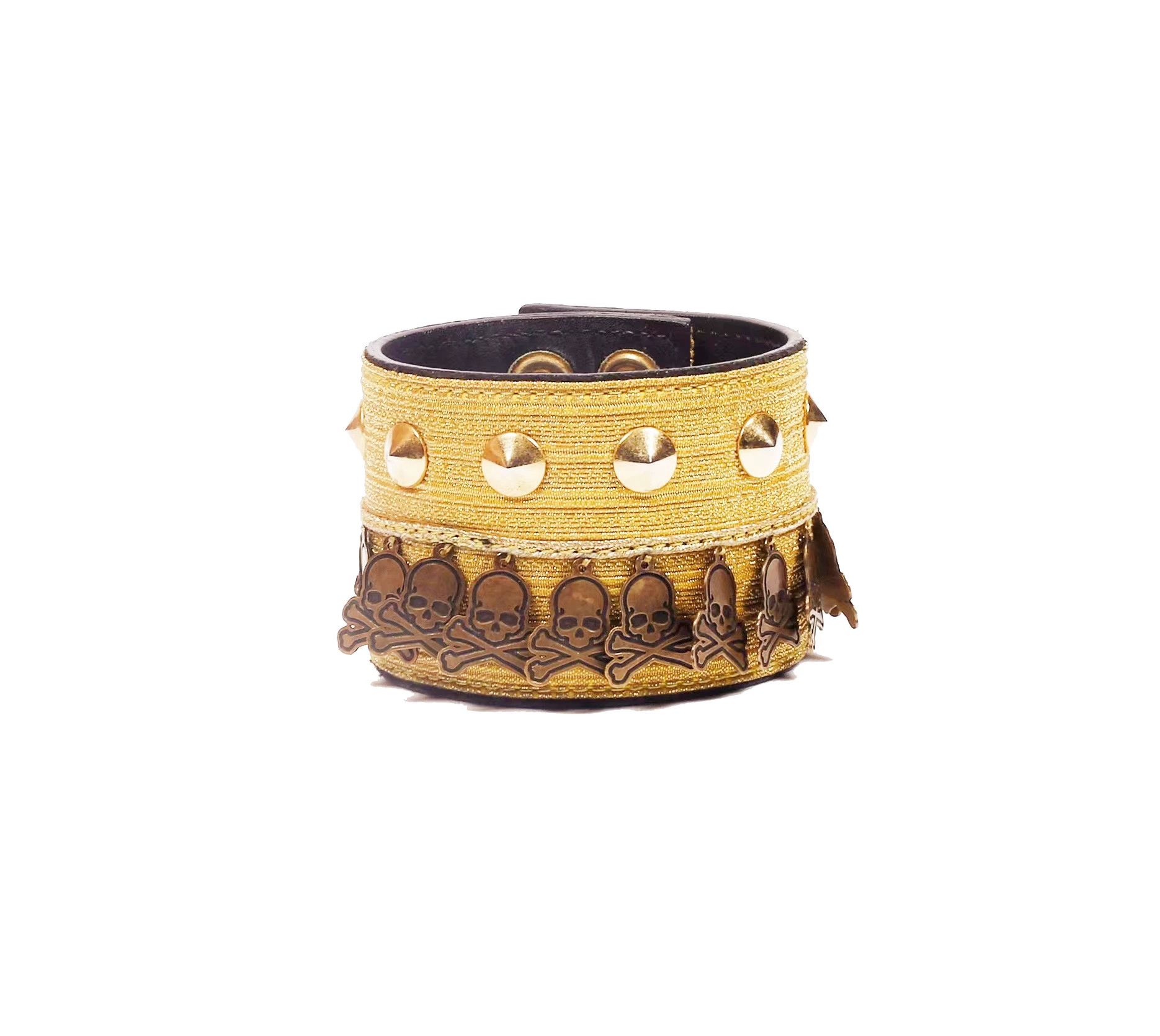 Japanese Brand Gold Indian Silk Embroidered Bracelet Size ONE SIZE - 2 Thumbnail