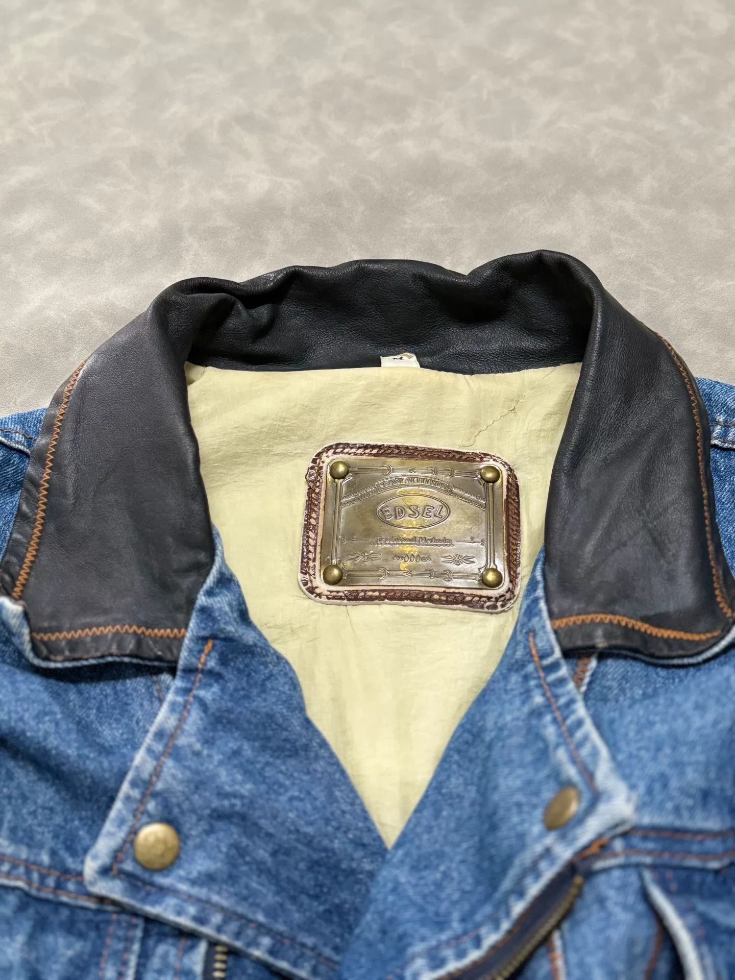 Japanese Brand EDSEL Denim Motorcycle Jacket Size US L / EU 52-54 / 3 - 4 Thumbnail