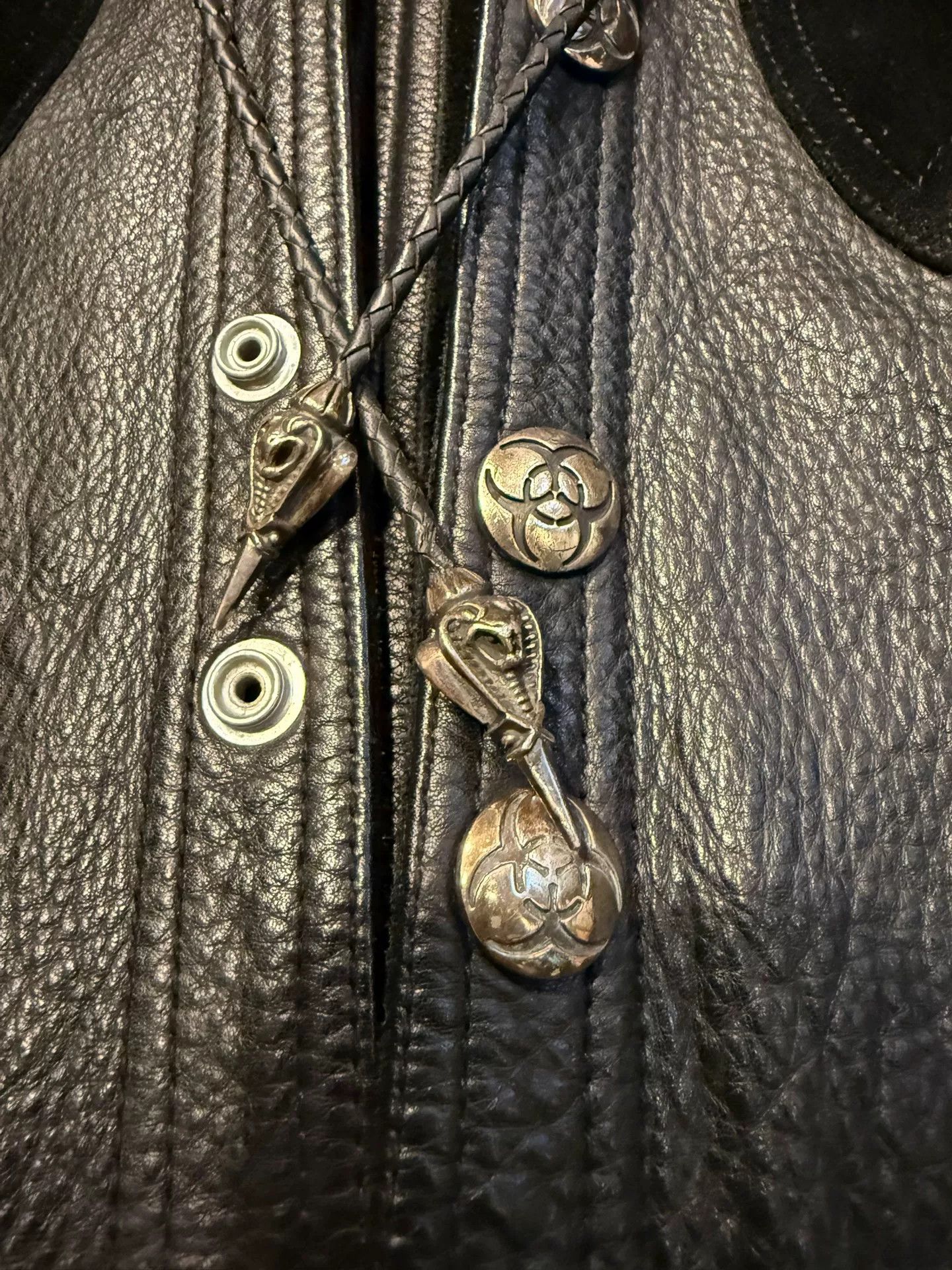Japanese Brand Skkin Hooded Leather Jacket Size US S / EU 44-46 / 1 - 4 Thumbnail