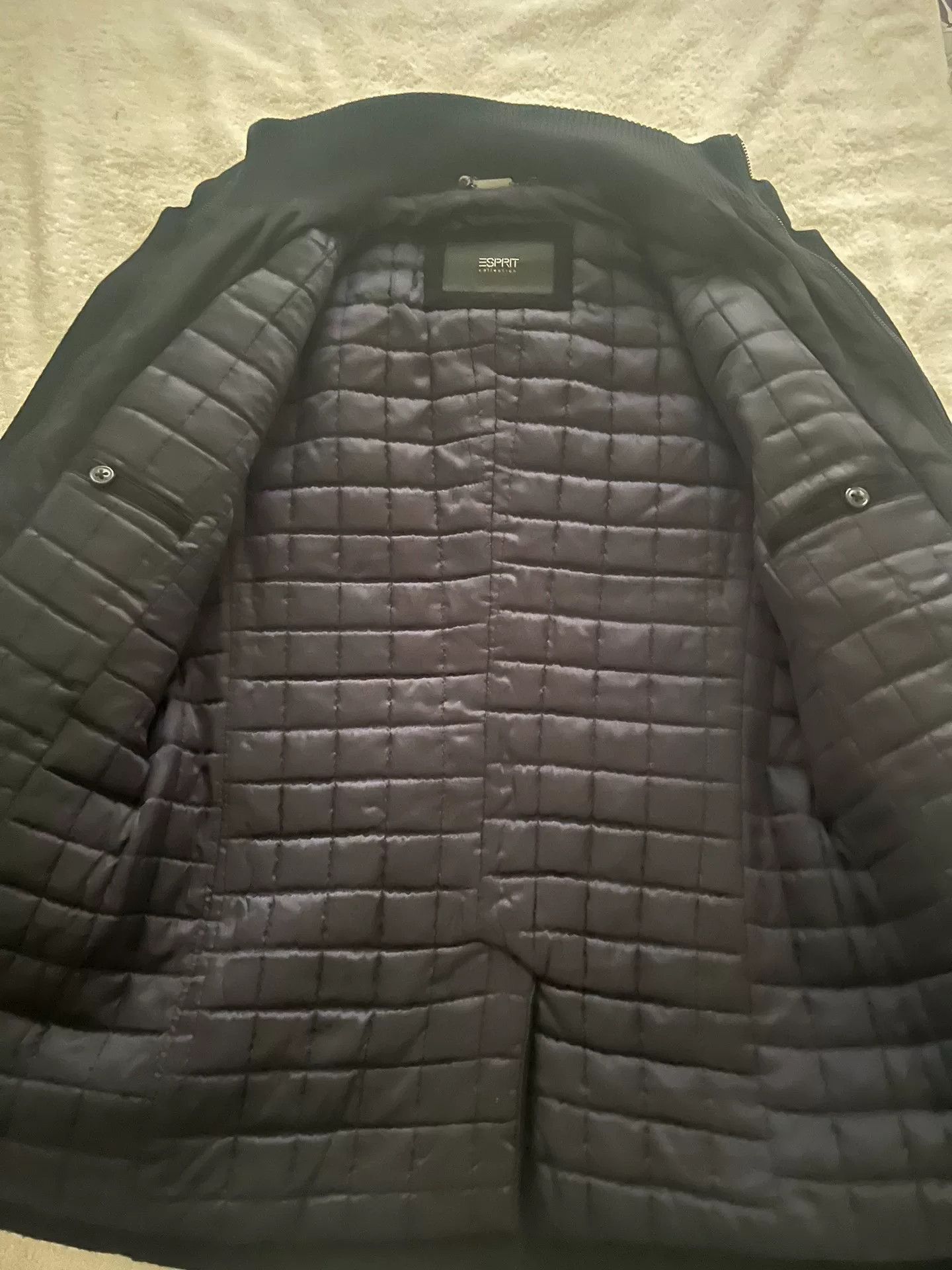 Japanese Brand Black Wool Short Coat by Esprit Size US M / EU 48-50 / 2 - 2 Thumbnail