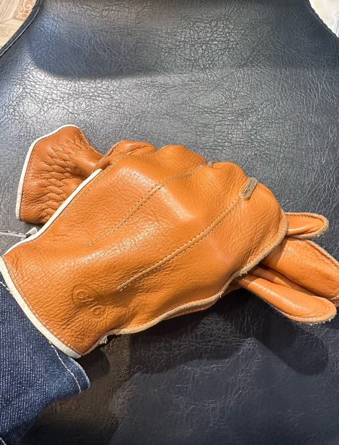 Japanese Brand Japanese GMG Leather Motorcycle Gloves Large Size ONE SIZE - 5 Thumbnail