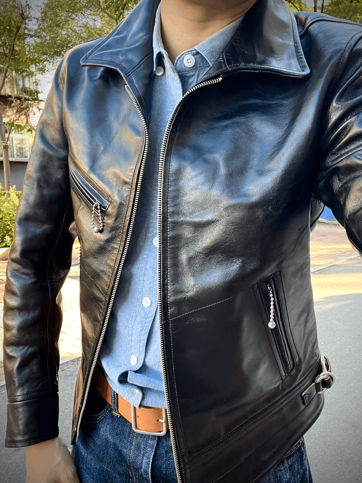 Japanese Brand Black Leather Jacket by Haijue Size US M / EU 48-50 / 2 - 3 Thumbnail