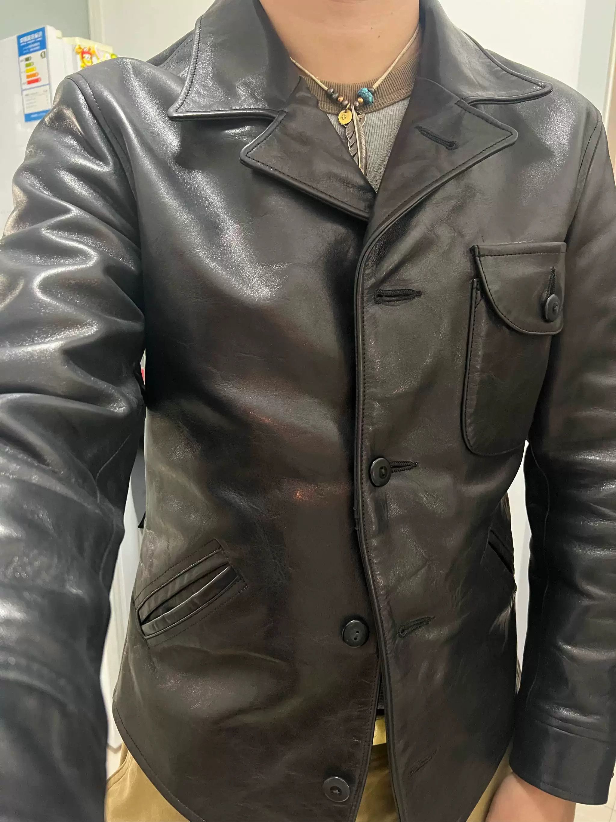 Japanese Brand Black Leather Work Jacket Size M Size US M / EU 48-50 / 2 - 2 Thumbnail