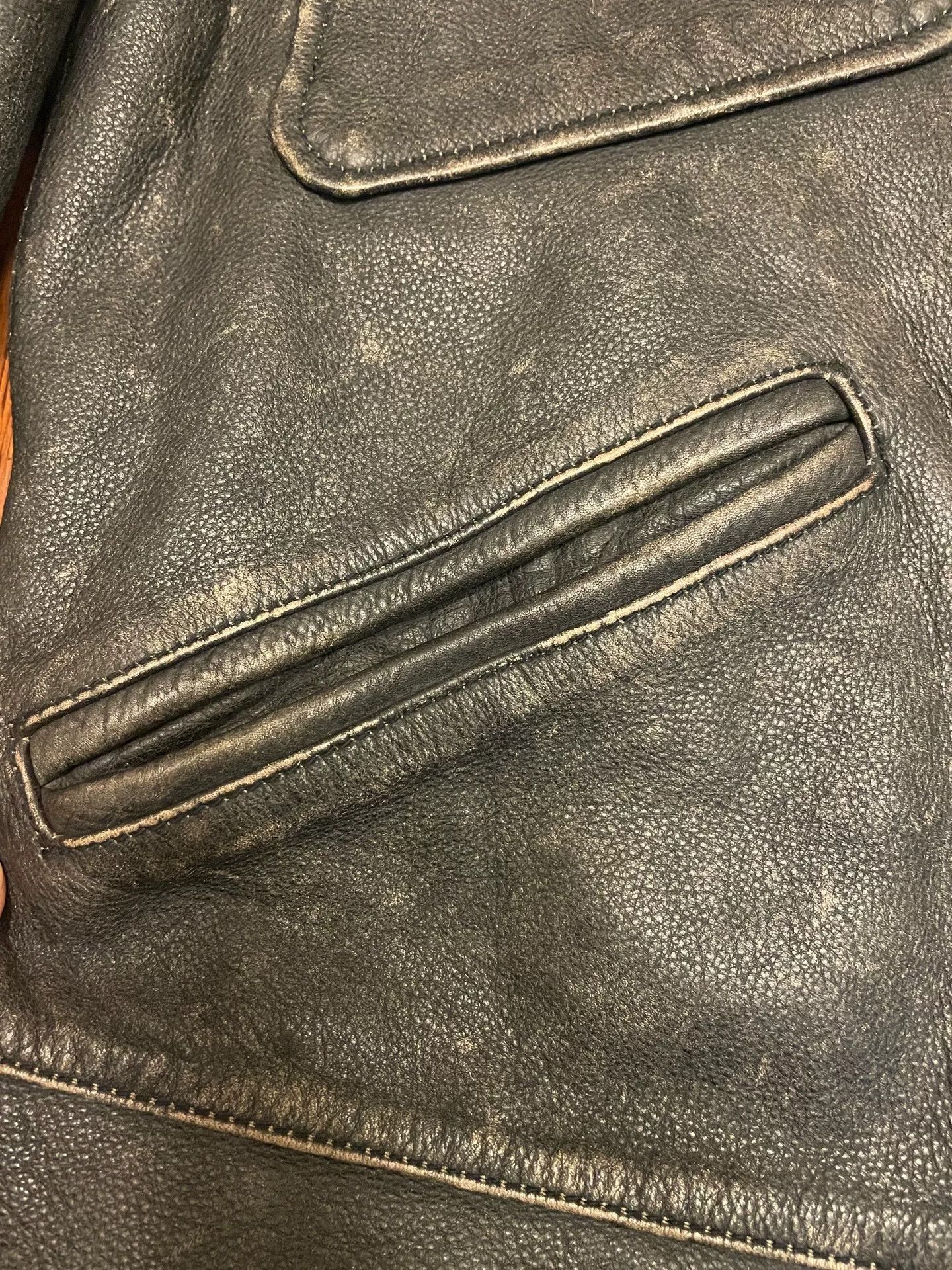 Japanese Brand Black Vintage Buffalo Leather Jacket Size US XL / EU 56 / 4 - 6 Thumbnail